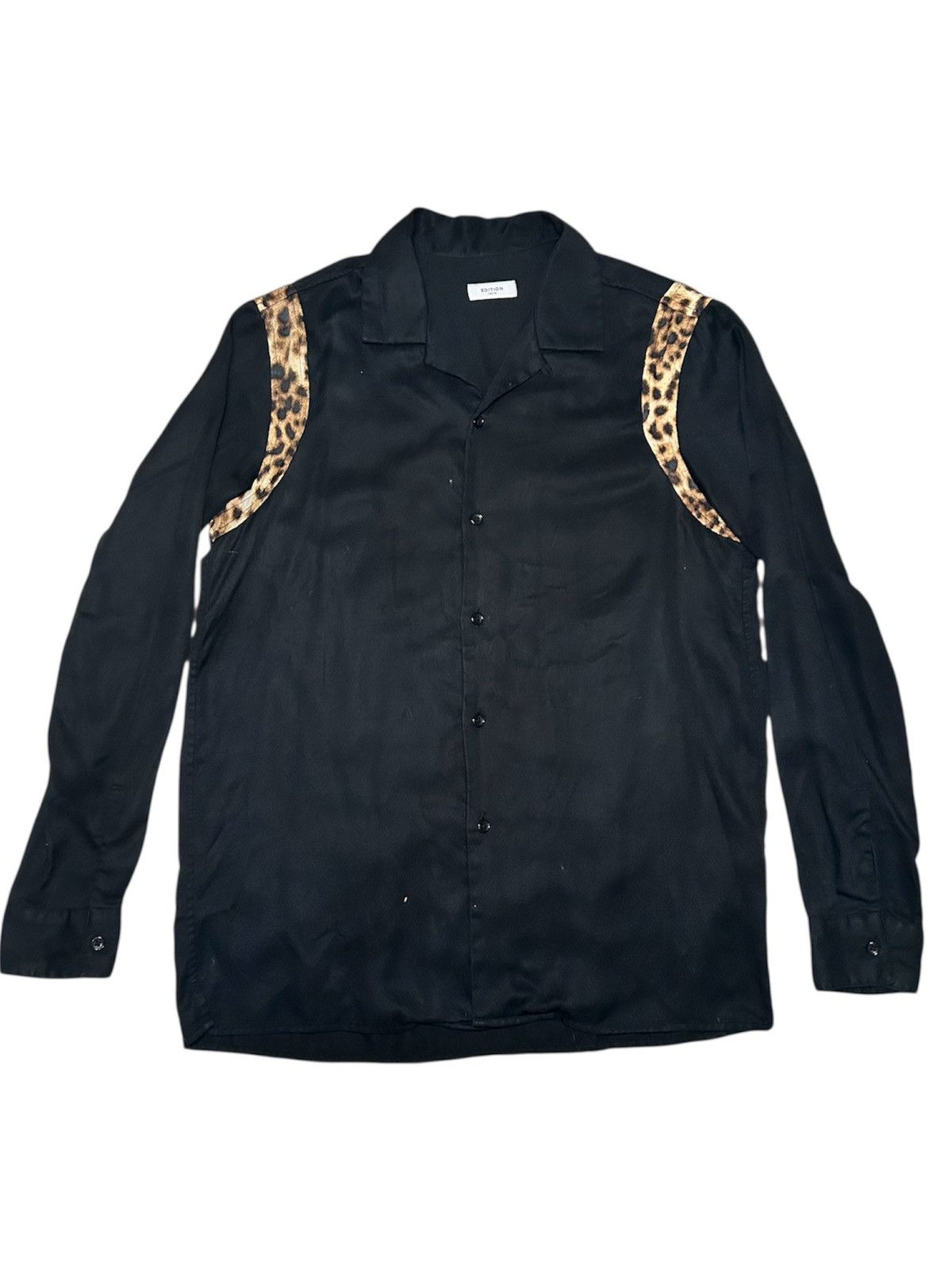 Tomorrowland Tomorrowland Black Leopard Long Sleeve Open Collar Shirt Size US XS / EU 42 / 0 - 1 Thumbnail