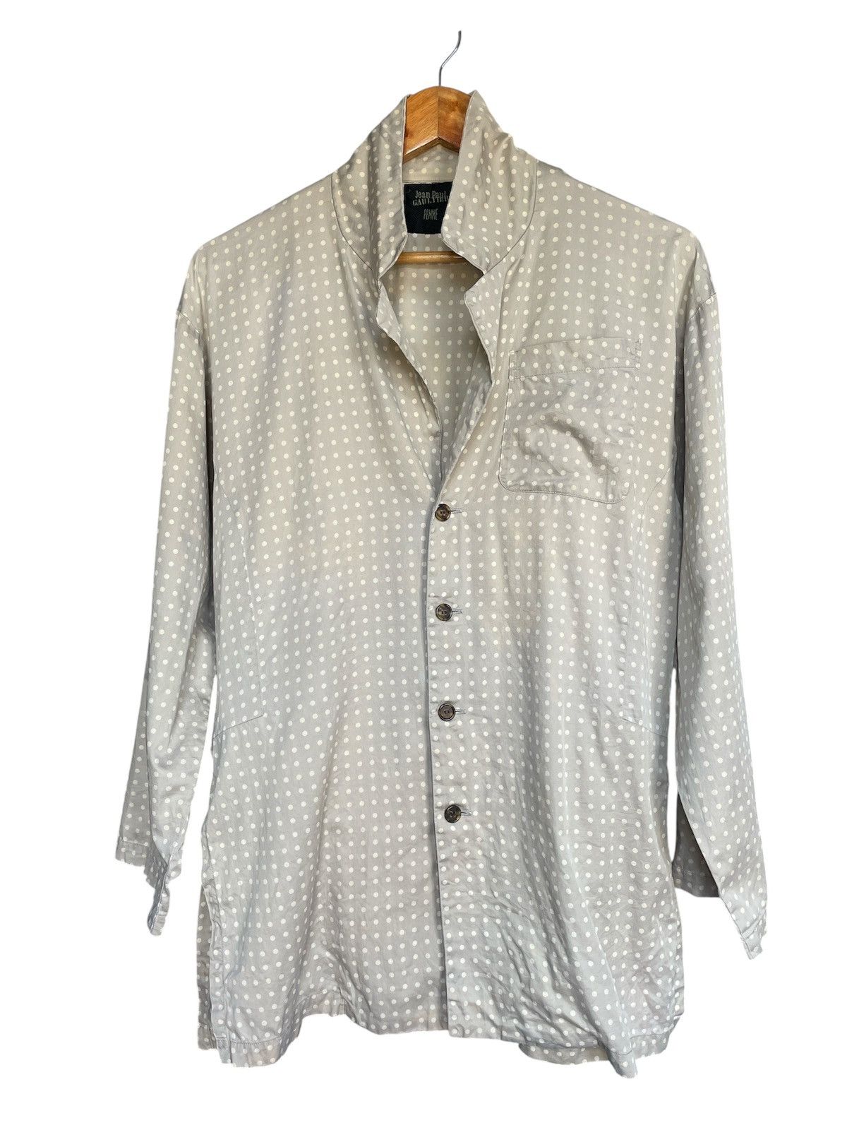 Jean Paul Gaultier ARCHIVAL Jean Paul Gaultier Femme Polka Dot Long Shirt Size M / US 6-8 / IT 42-44 - 1 Thumbnail