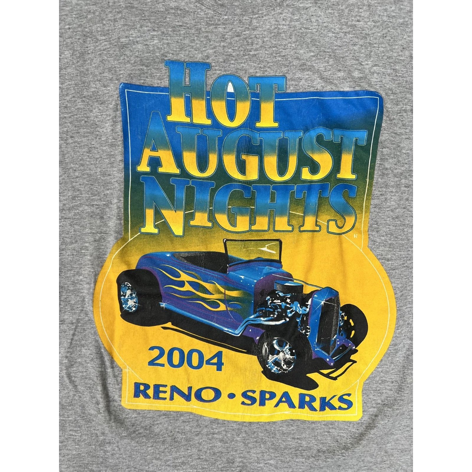 Port & Company Vintage Hot August Nights Shirt Mens XL Gray 2004 Reno Spark Size US XL / EU 56 / 4 - 4 Thumbnail