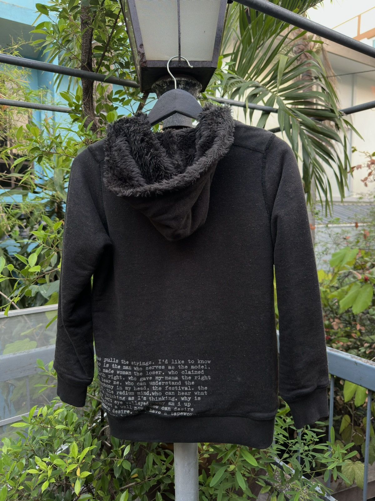 Hysteric Glamour Hysteric Glamour “God Speed Rat/Art” Poem Fur Zip-Up Hoodie Size US XS / EU 42 / 0 - 2 Thumbnail