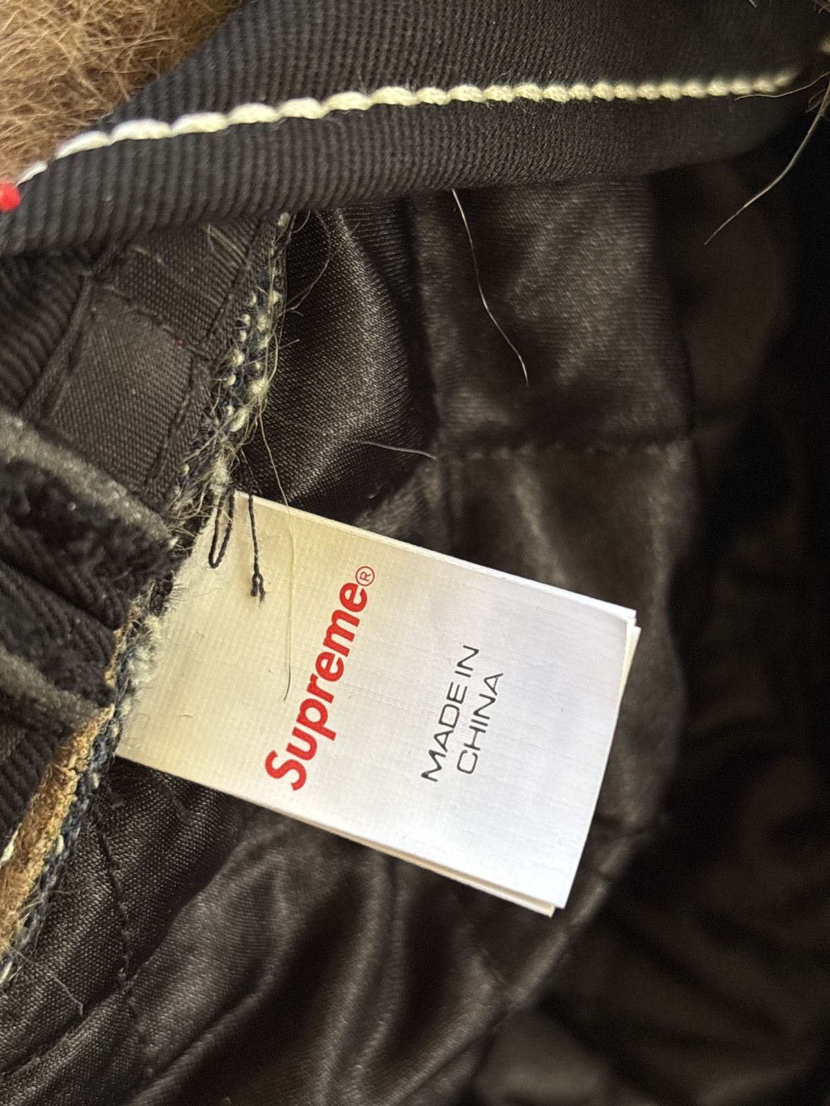 Supreme × True Religion Supreme True Religion Indigo Earflap Fur 5 Panel Hat FW25 Size ONE SIZE - 9 Thumbnail