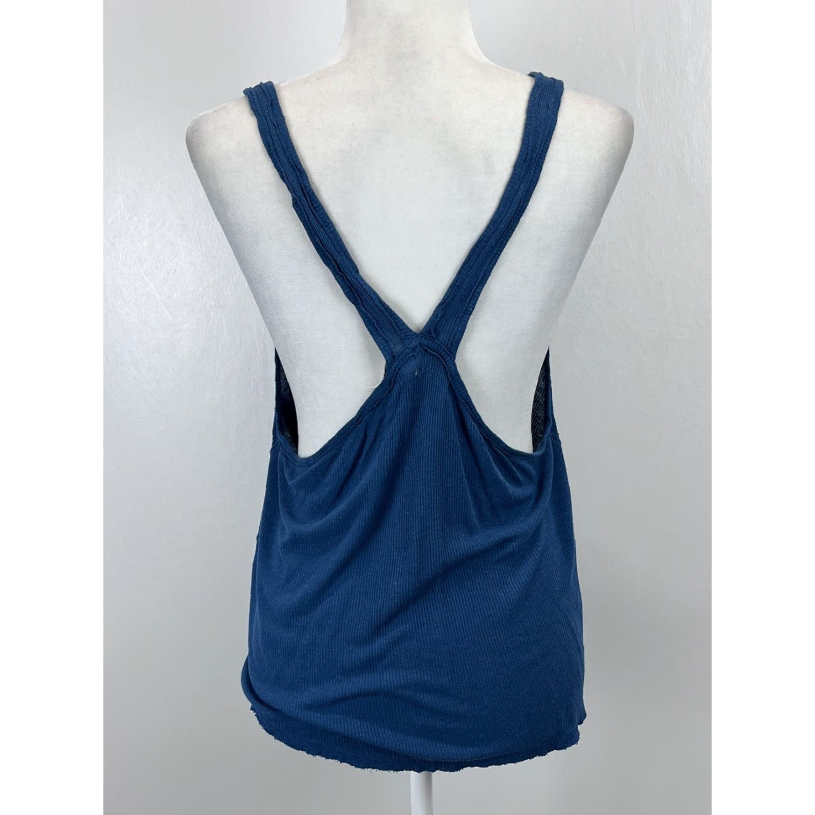 Free People Free People We The Free Tank Adult Size S Ribbed Racerback Pocket Teal Womens Size S / US 4 / IT 40 - 3 Thumbnail