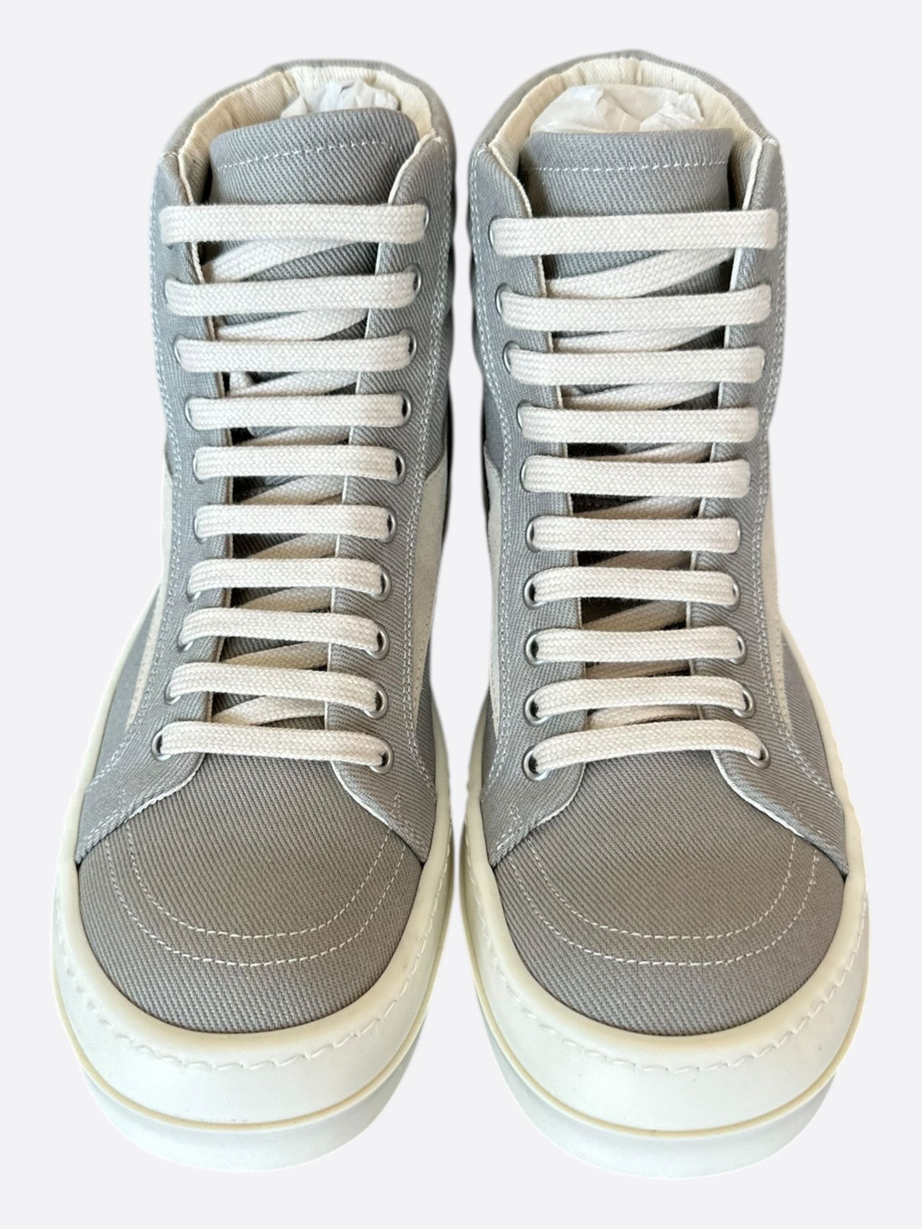 Rick Owens Rick Owens Grey & White Vintage Women's High Top Sneakers Size US 8 / IT 38 - 2 Thumbnail