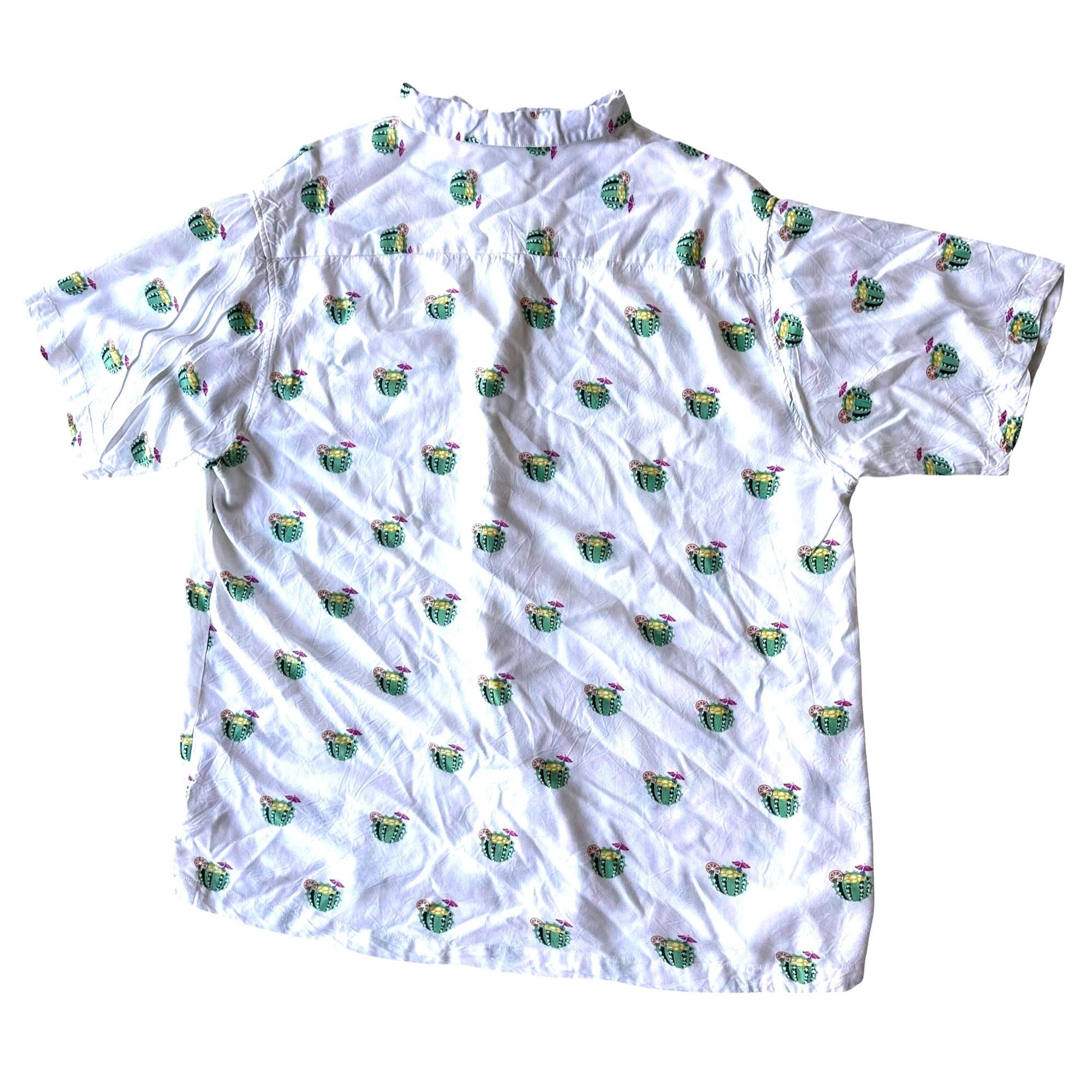Vintage Rowdy Gentleman Cactus Cocktail Hawaiian Shirt XXL White Cru Size US XXL / EU 58 / 5 - 9 Thumbnail