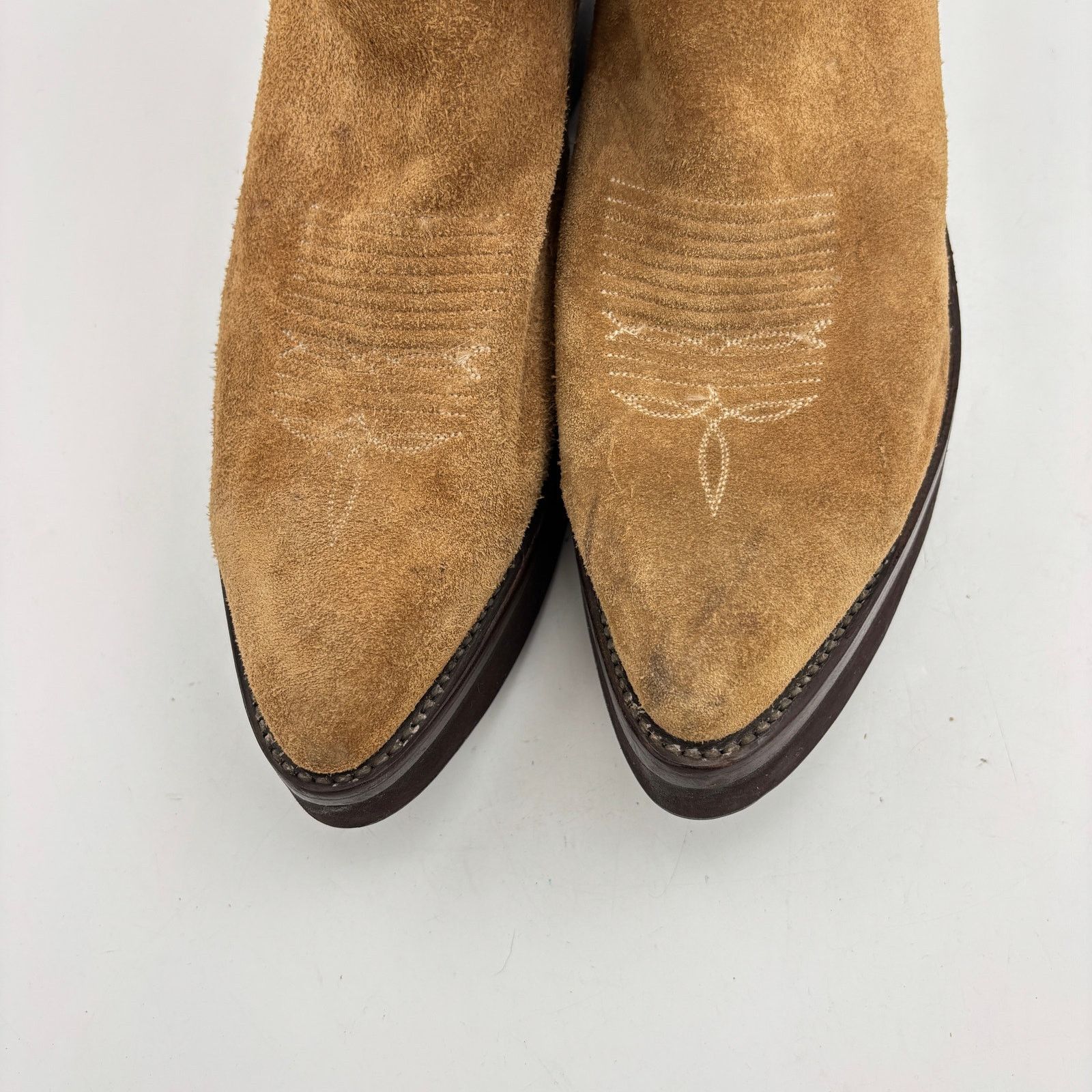 Lucchese Lucchese Suede Platform Roper Boots Men's 13D Western Cowboy Size US 13 / EU 46 - 15 Thumbnail