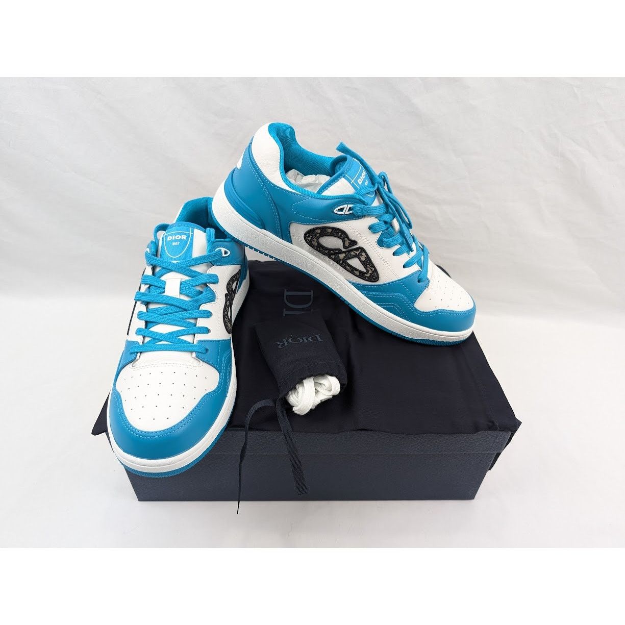 Dior o1rshd1 B57 Low-Top Sneakers in Light Blue Size US 12.5 / EU 45-46 - 18 Thumbnail