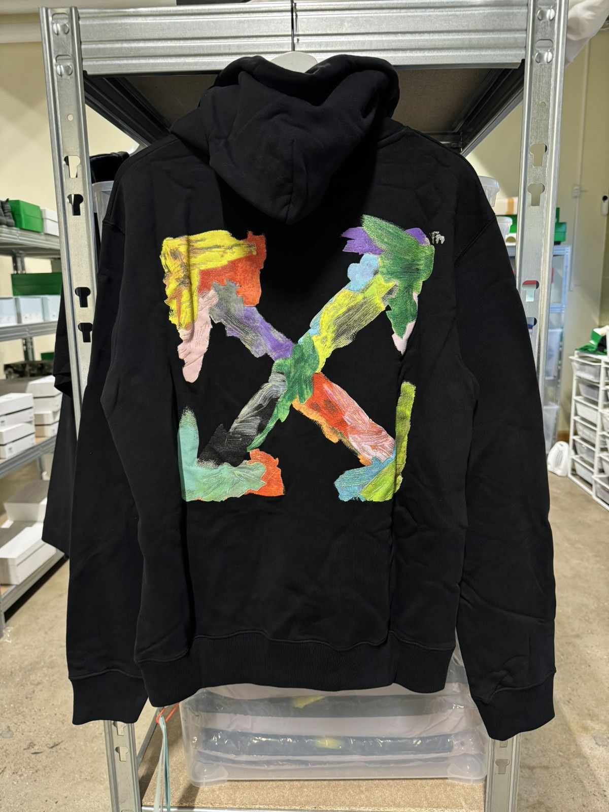 パーカー・フーディ Off-White Sweatshirt With Arrow Embroidery OFF-WHITE Embroidered Floral Arrow Hoodie Black - SS21 - US