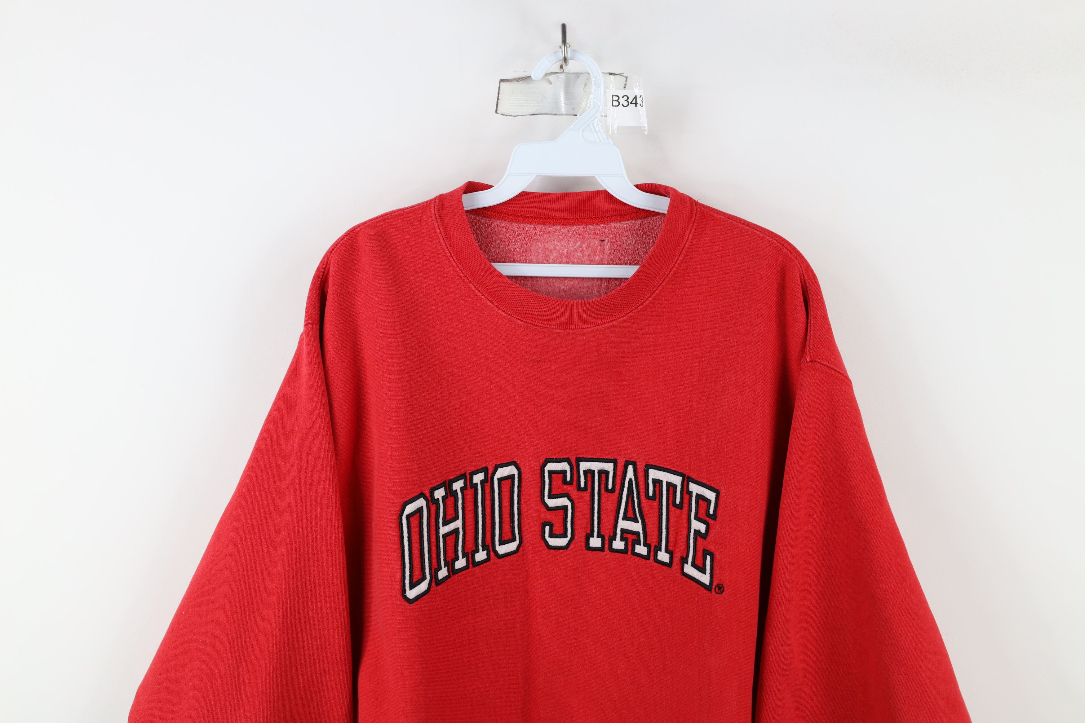Vintage Vintage 90s Heavyweight Ohio State University Sweatshirt Red Size US XL / EU 56 / 4 - 2 Thumbnail