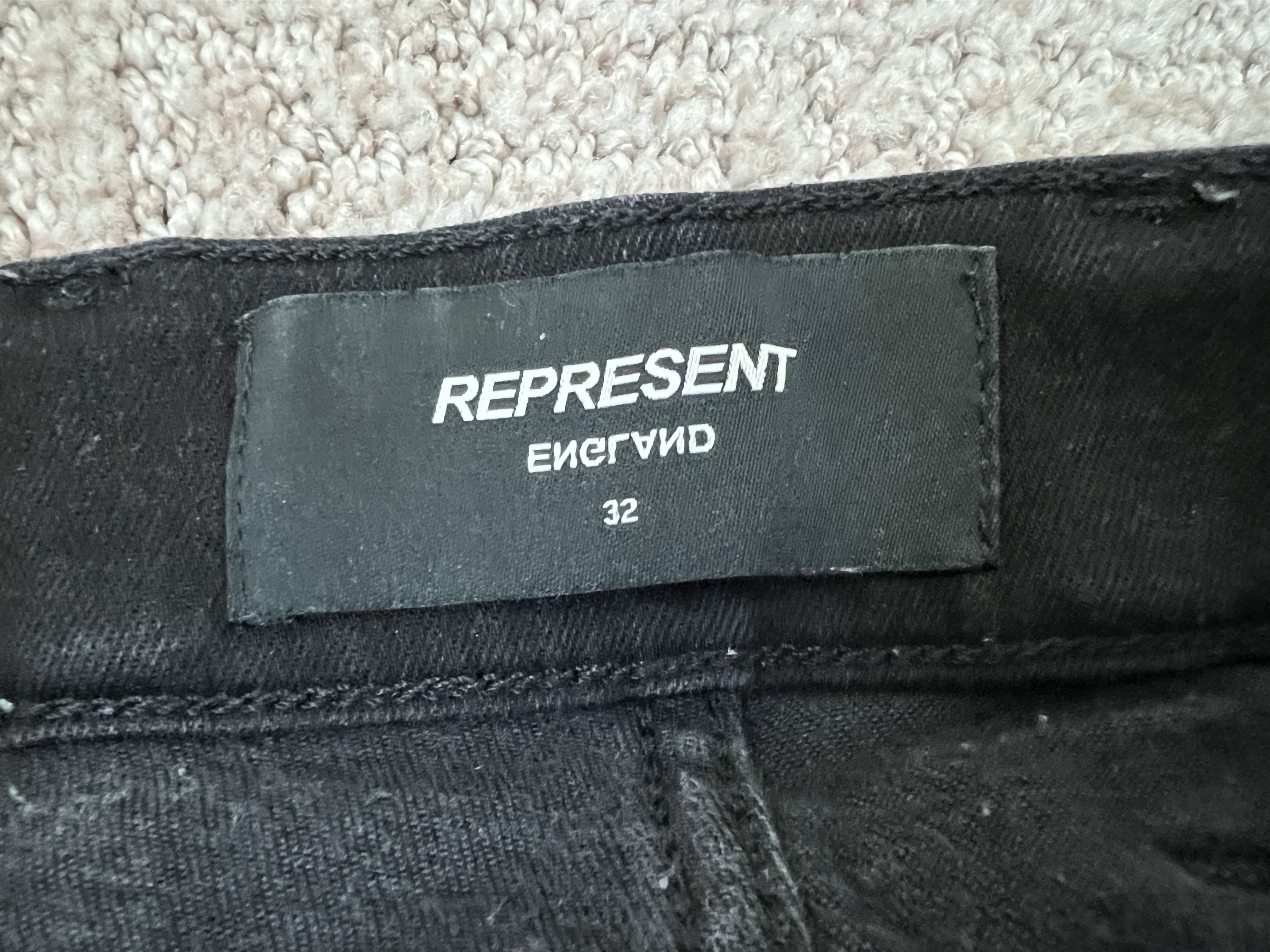 Represent Clo. Represent Black Distressed Skinny Jeans – Size 32 Size US 32 / EU 48 - 5 Thumbnail