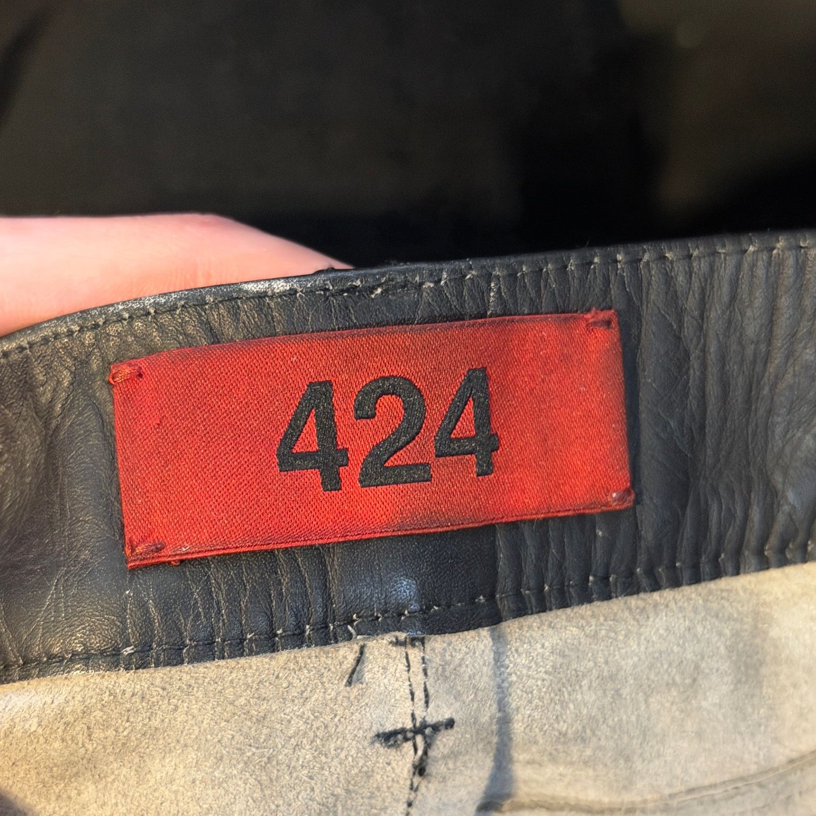 424 424 Leather Five-Pocket Pants Size US 34 / EU 50 - 3 Thumbnail