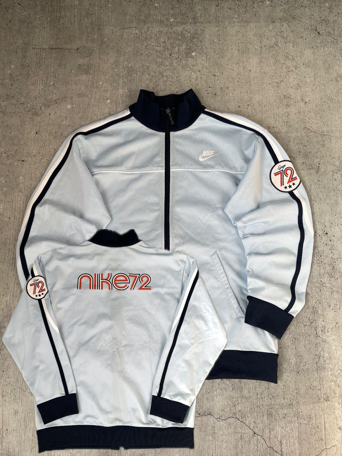 Nike Nike 72 Baby Blue Olympian ZipUp Hoodie Vintage Track Jacket Size US XS / EU 42 / 0 - 1 Thumbnail