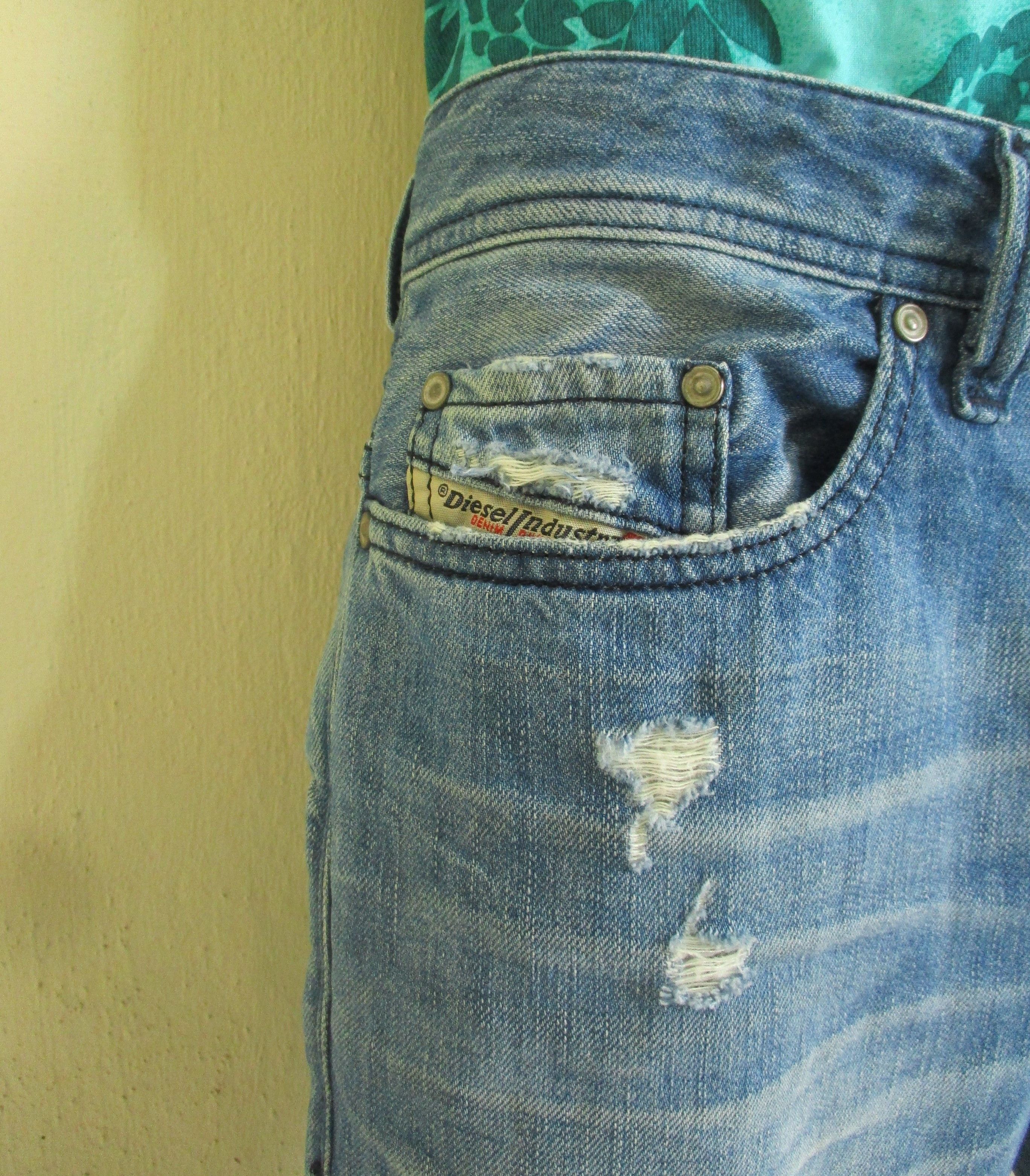 Diesel Safado Wash 008MX Low Rise Distressed Jeans Size US 29 - 5 Thumbnail
