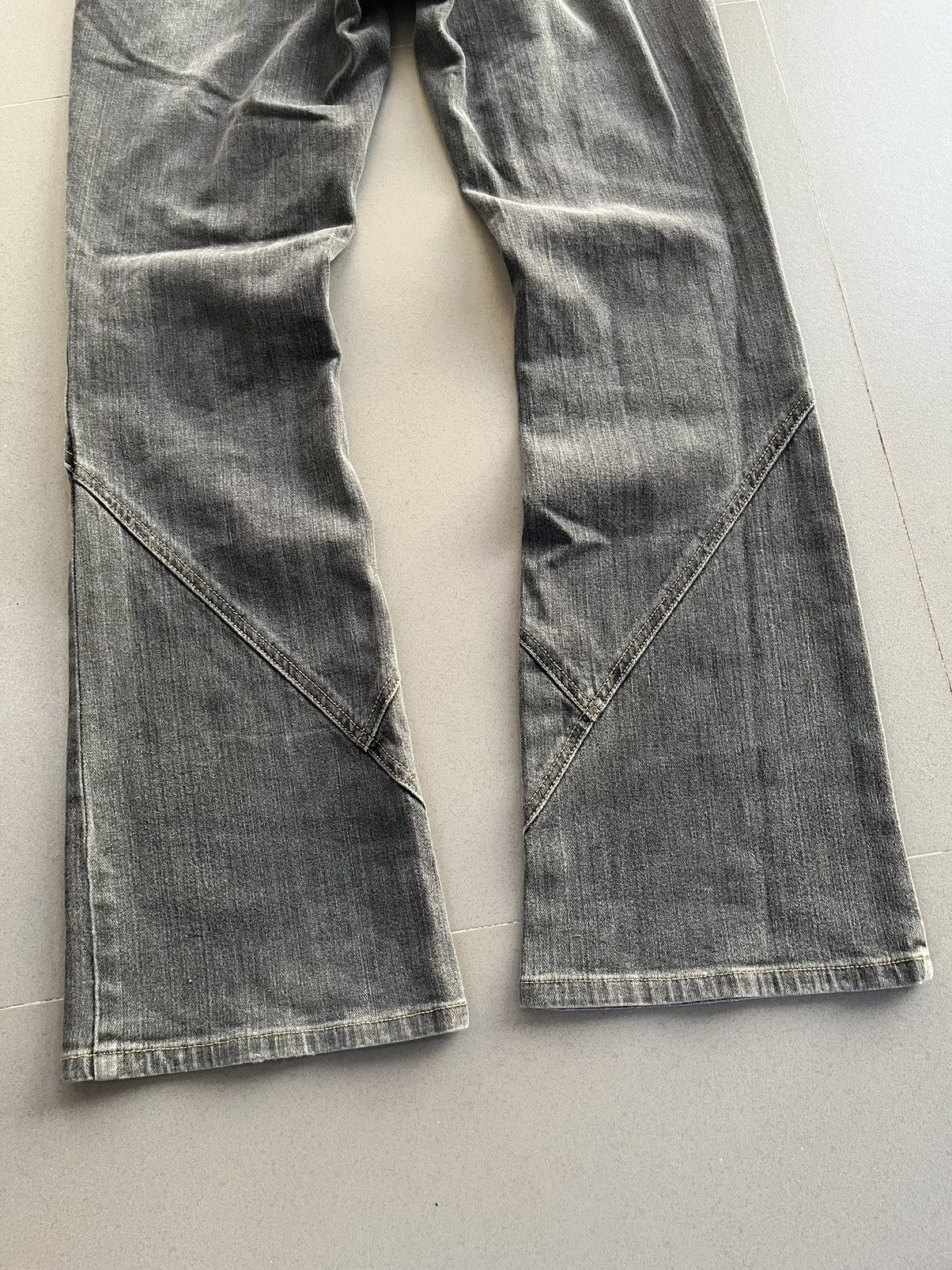 Tornado Mart Japanese Mer-Lassette Denim Flare Punk Style Boot Cut Pants Size US 29 - 8 Thumbnail