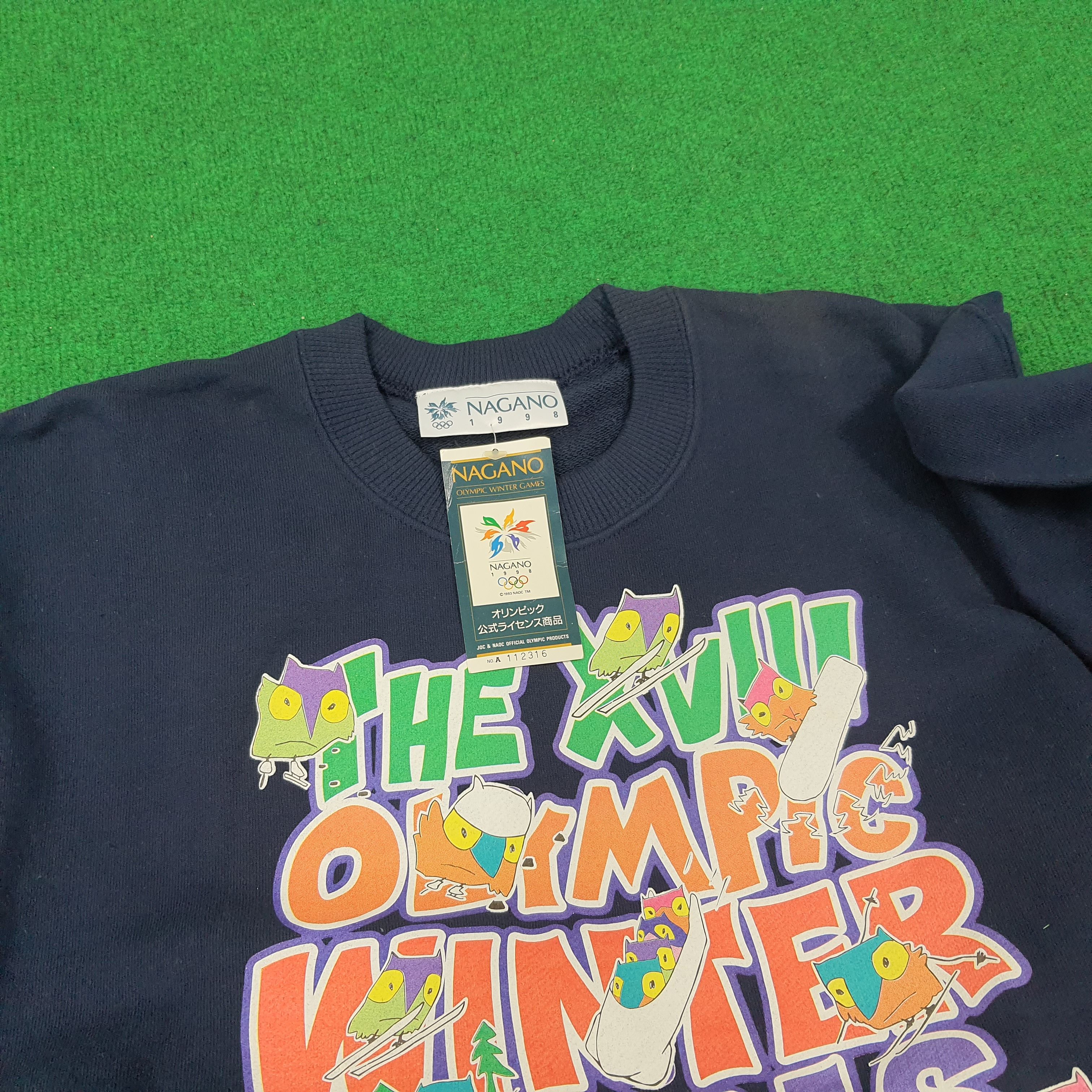 Japanese Brand × Vintage Vintage NAGANO 1998 Olympic Winter Game 90s Sweatshirts Size US M / EU 48-50 / 2 - 5 Thumbnail
