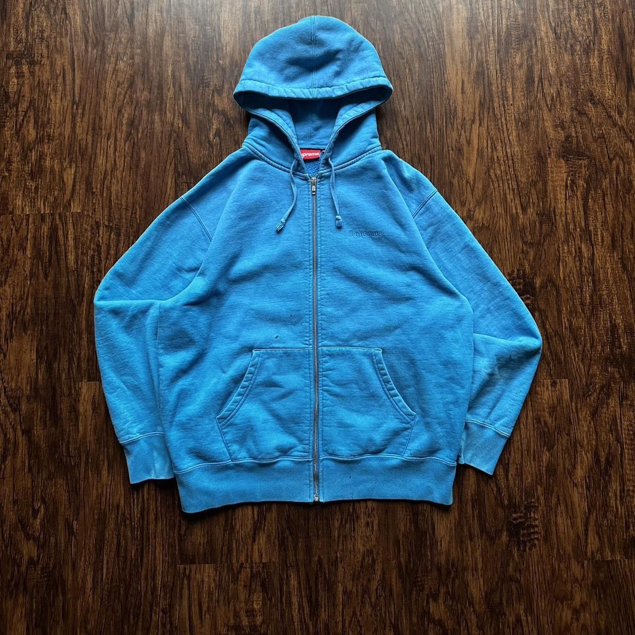 Supreme Supreme Indian Lakshmi Baby Blue Zip-Up Hoodie Size US M / EU 48-50 / 2 - 5 Thumbnail