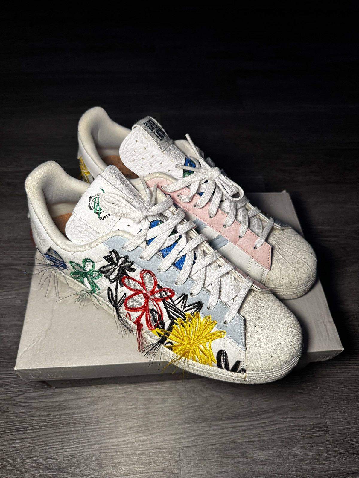 Adidas Sean Wotherspoon X Superstar Super Earth White Size US 11 / EU 44 - 2 Thumbnail
