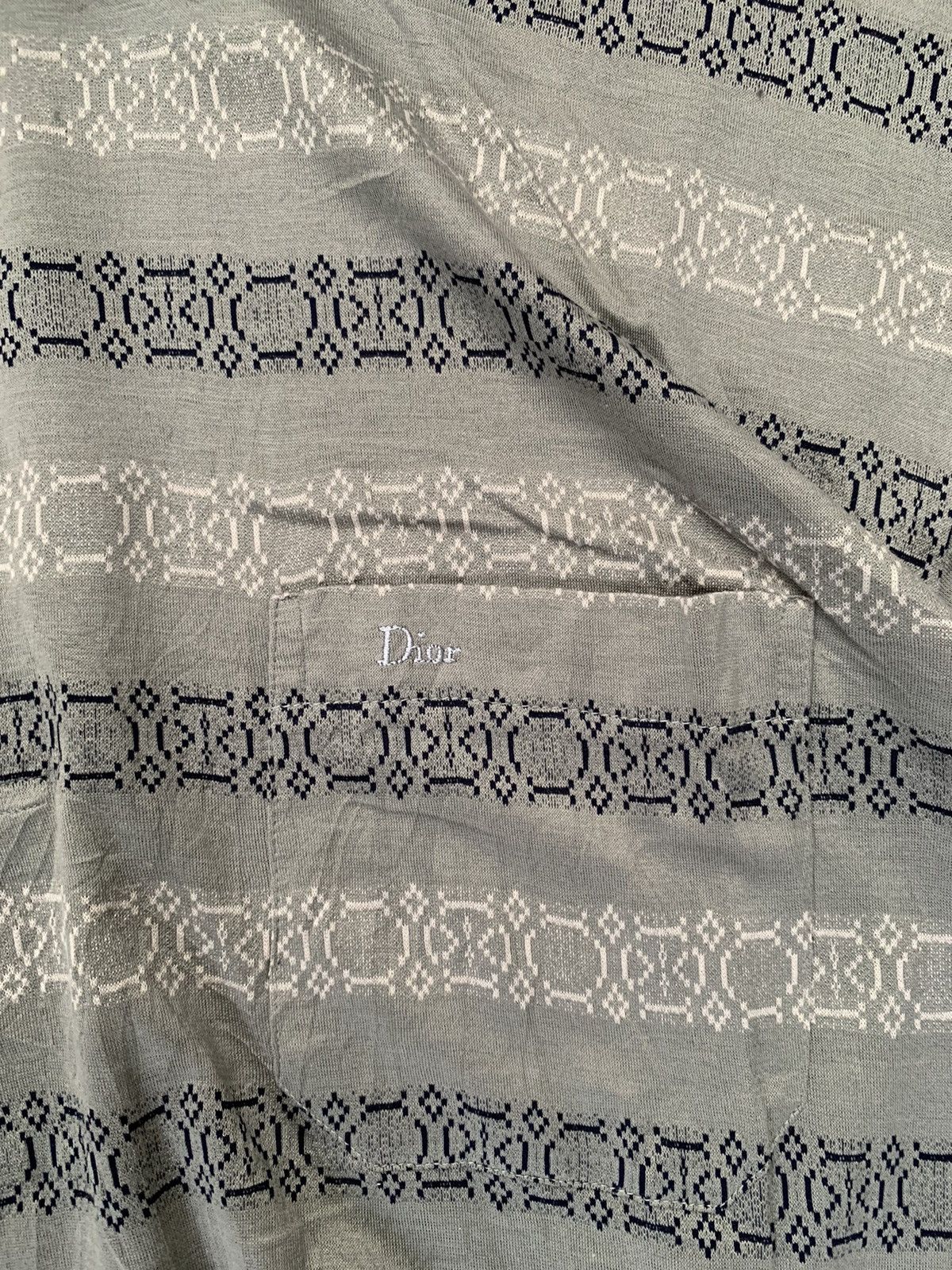 Christian Dior Monsieur × Vintage Vintage Christian Dior Monogram Patterned Stripes Collar Size US L / EU 52-54 / 3 - 3 Thumbnail