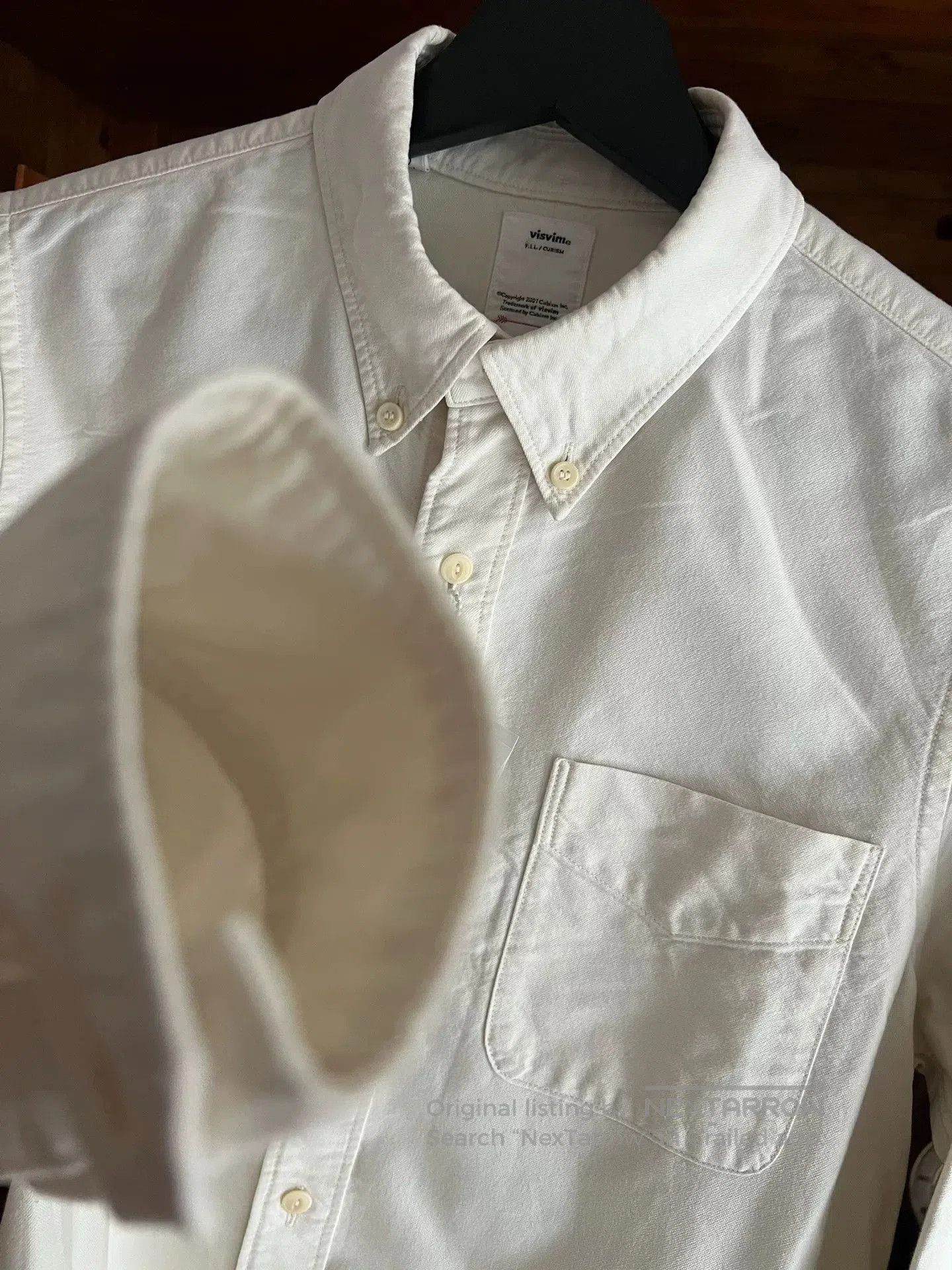 Visvim white mud-dyed GIZA cotton shirt. Size US M / EU 48-50 / 2 - 6 Thumbnail