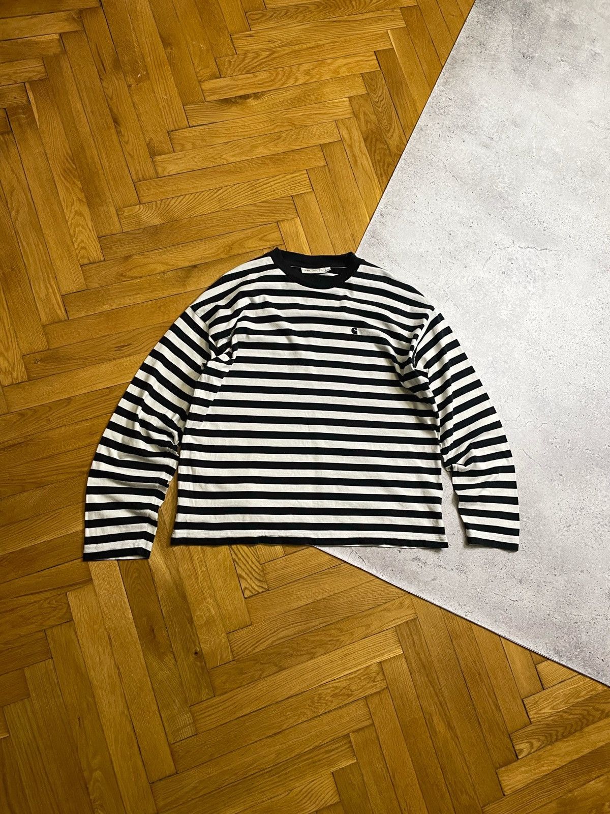 Carhartt × Carhartt Wip Carhartt Wip Black White Striped Longsleeve Men’s Size S Size US S / EU 44-46 / 1 - 1 Thumbnail