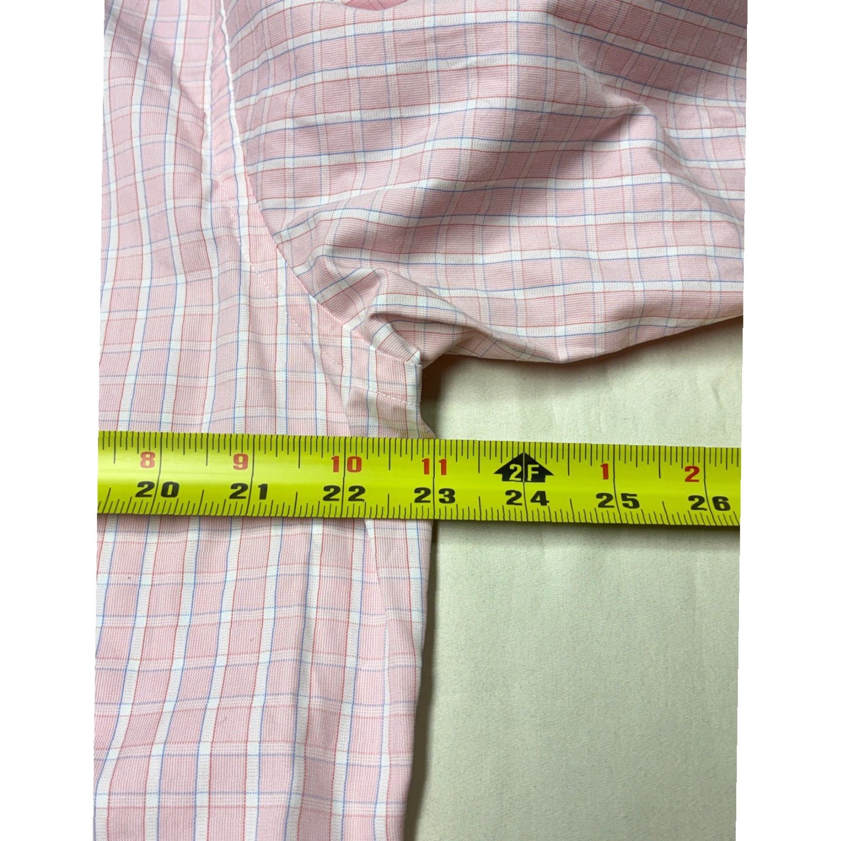 Brooks Brothers VINTAGE Brooks Brothers Dress Shirt Mens 15.5 33 Pink Blue Check USA Cotton Short Summary? Size 42R - 7 Thumbnail