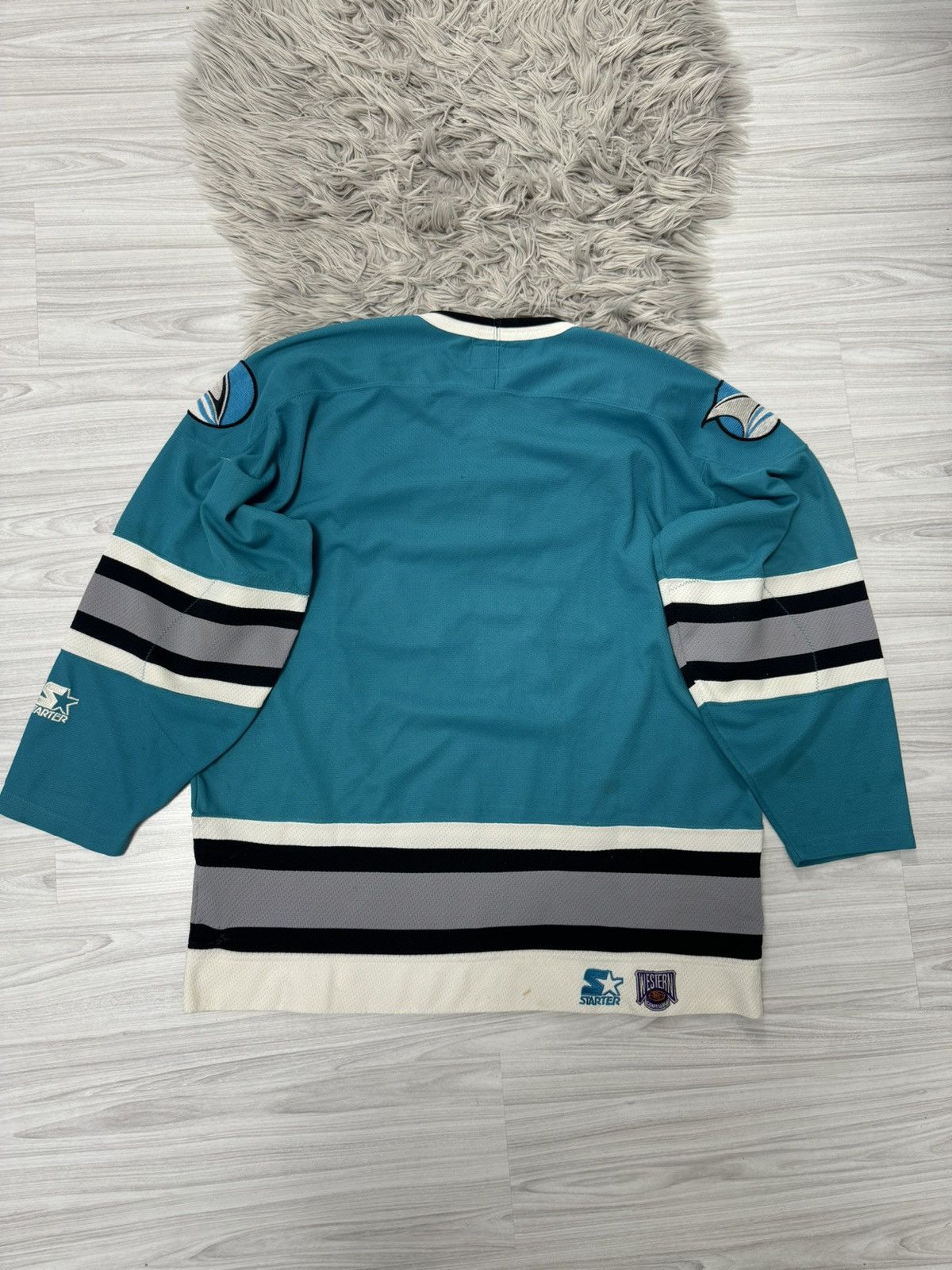 Starter × Vintage Vintage 90s Starter San Jose Sharks Hockey Jersey Size US XL / EU 56 / 4 - 11 Thumbnail