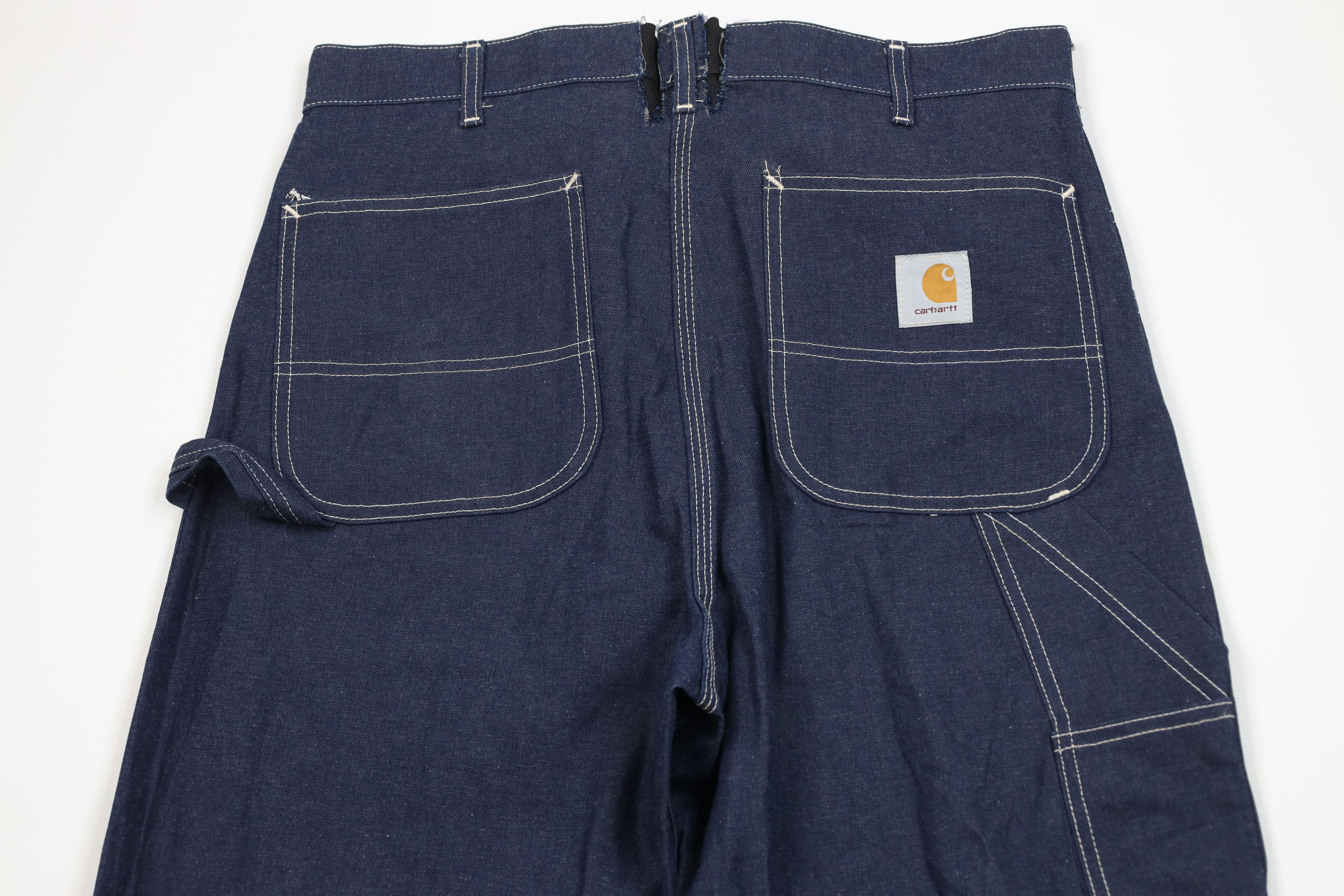 Carhartt Vintage 90s Carhartt Wide Leg Dungaree Denim Jeans Blue USA Size US 36 / EU 52 - 11 Thumbnail