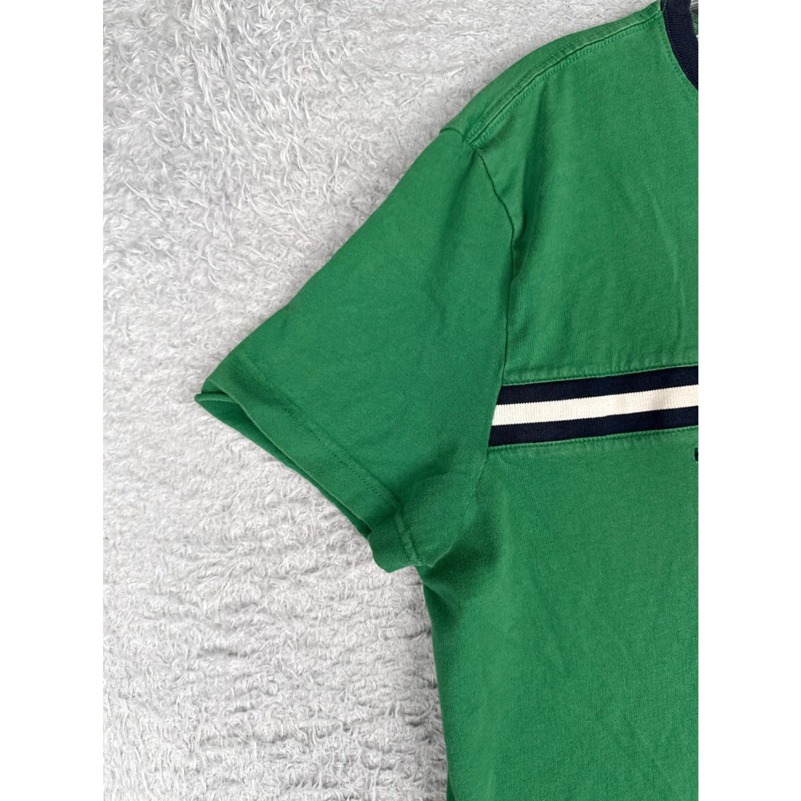Tommy Hilfiger Tommy Hilfiger Shirt Adult Large Green 100% Cotton Crew Neck Short Sleeve READ Size US L / EU 52-54 / 3 - 3 Thumbnail