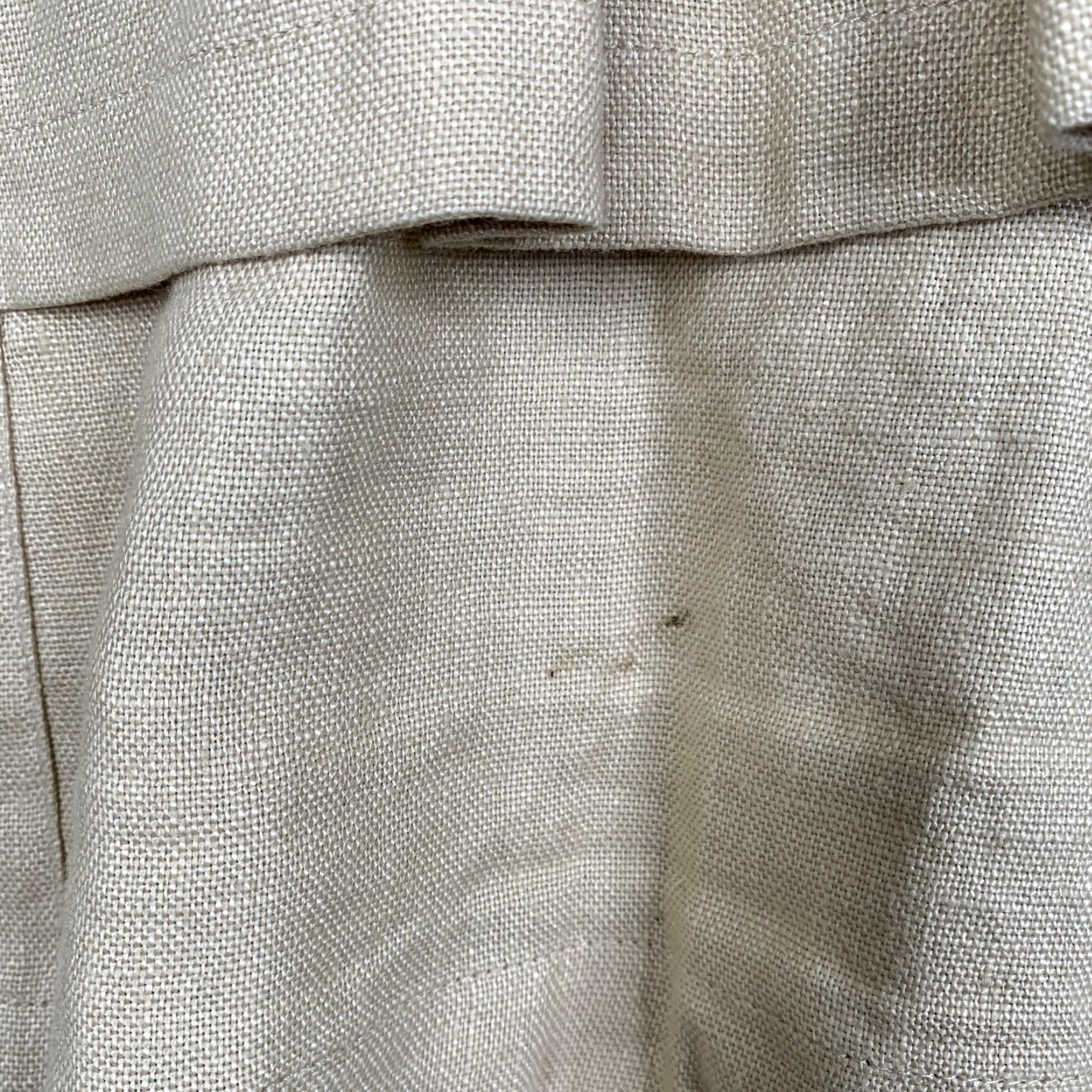 Vintage CAbi Jacket Womens XS Tan Linen Canvas One Button Lightweight Blazer Beige Short Sleeve Mid-Length Slim Adult Womens Size XS / US 0-2 / IT 36-38 - 2 Thumbnail