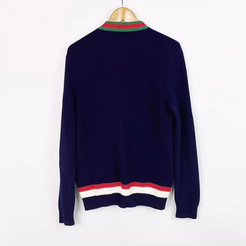 Gucci Gucci Dark blue long-sleeved knitted cardigan sweater 2501- Size US S / EU 44-46 / 1 - 2 Thumbnail