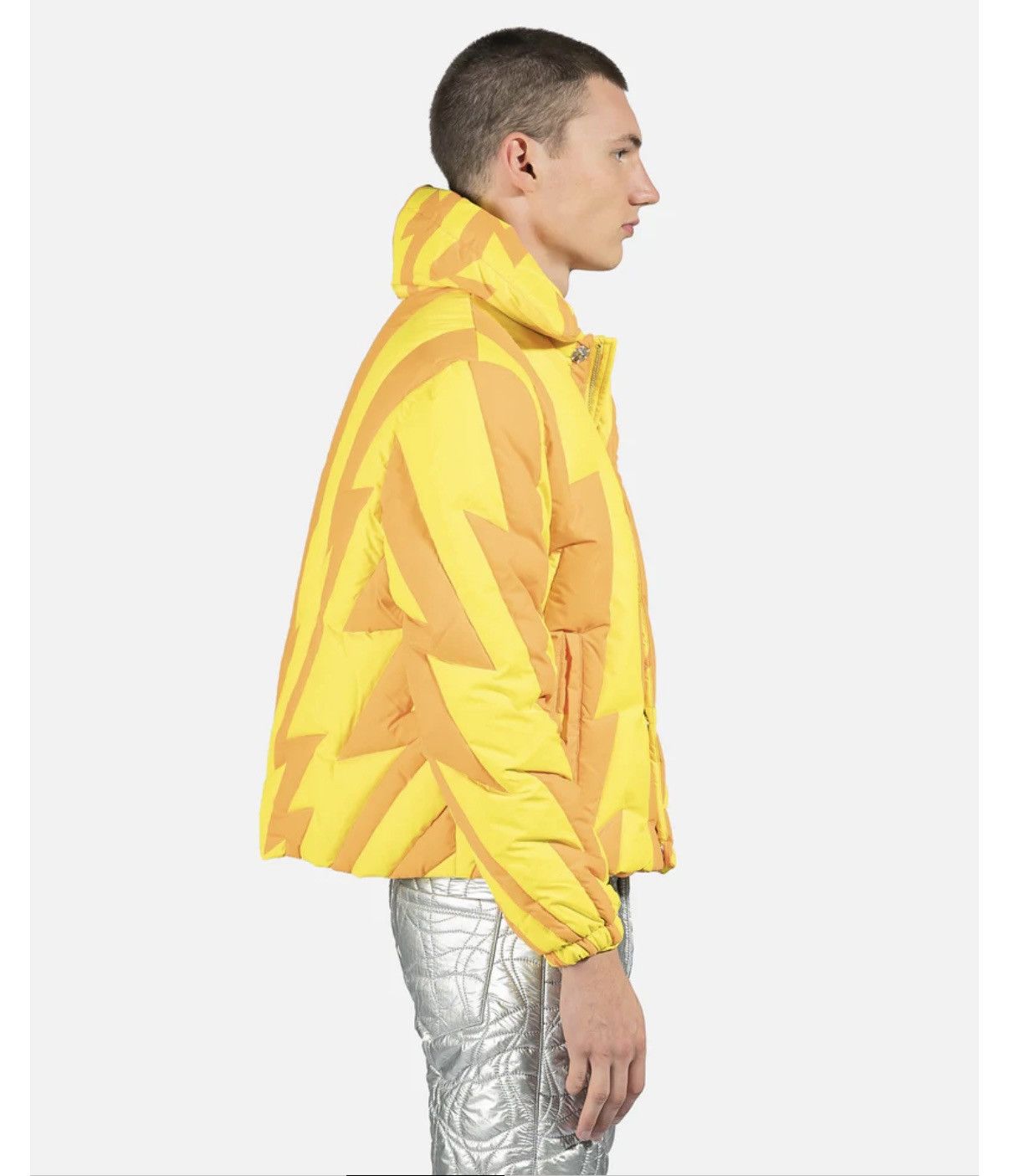 ERL ERL Orange and Yellow Down Lightening Bolt Puffer Jacket Size US M / EU 48-50 / 2 - 3 Thumbnail