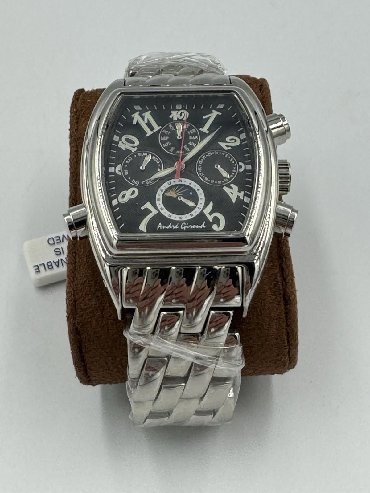 Designer Andre Giroud Men's Automatic Moonphase Black Dial Watch 3 NM Size ONE SIZE - 4 Thumbnail