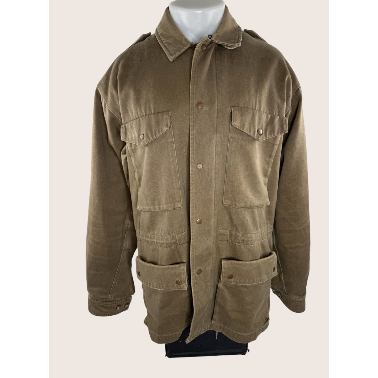 Banana Republic BANANA REPUBLIC Jacket Safari XL Olive Brown HK Vintage Men XL Shirt Outer Shell Cotton Size US XL / EU 56 / 4 - 1 Thumbnail
