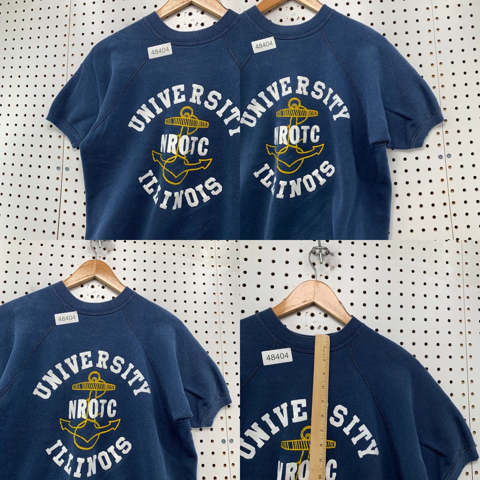 Vintage Vintage University Illinois Sweatshirt Mens M Navy 50s Flock Print Military Shirt Sneakers? Size US M / EU 48-50 / 2 - 8 Thumbnail