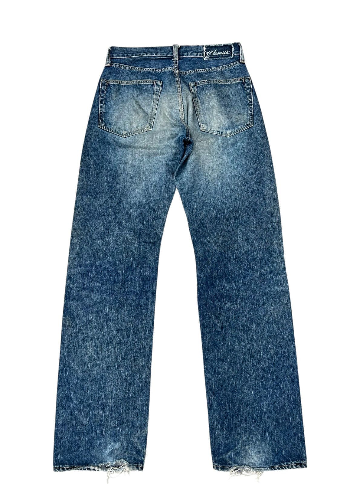 Shellac Vintage Acoustic Japan Hidden Rivet Mud Denim Selvedge Jeans Size US 30 / EU 46 - 14 Thumbnail