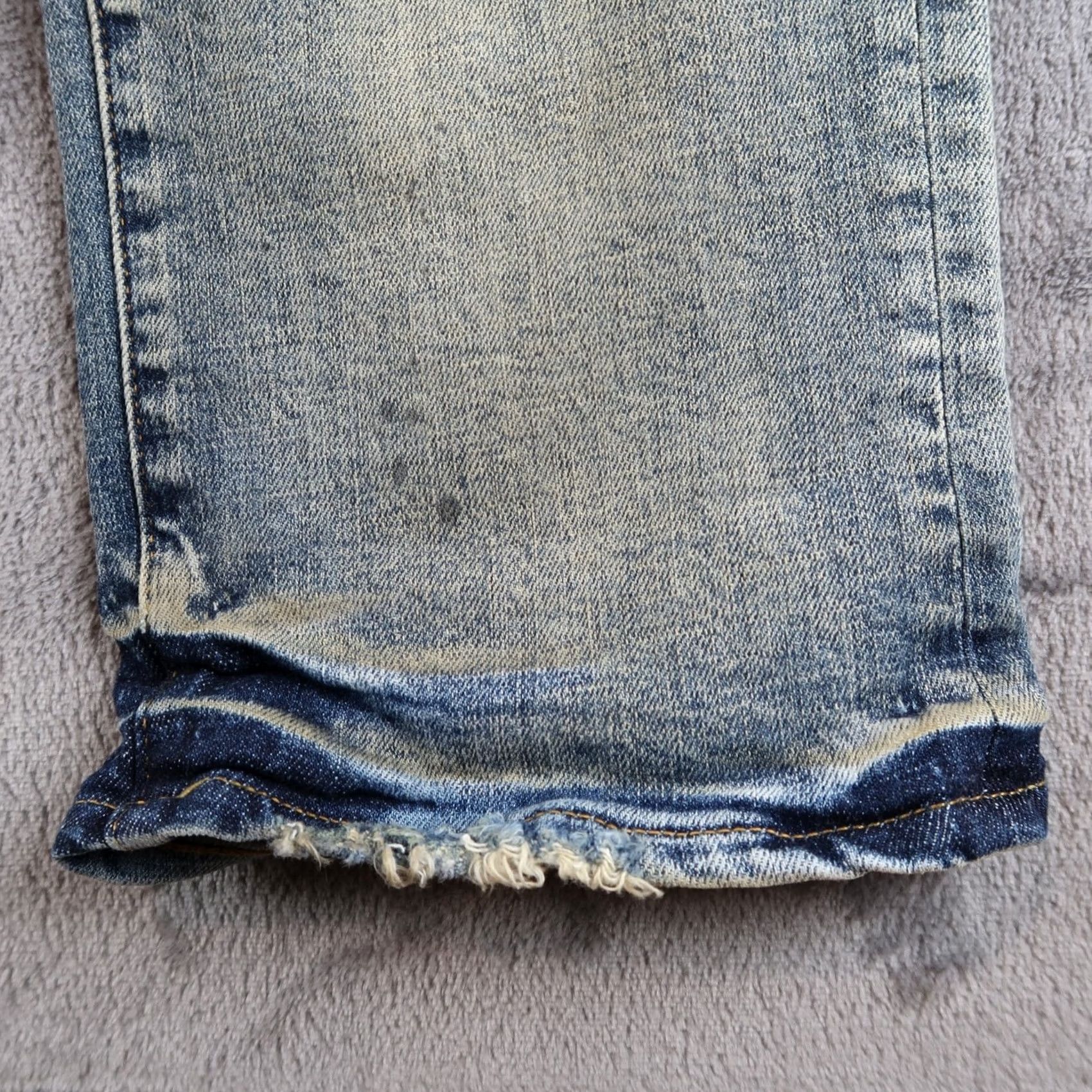 J Brand PURPLE BRAND Denim Jeans P001 Light Wash Blue Skinny 38 Men 5-Pocket Design Slim Regular Blue 90s Retro Hip Hop Vintage No Size US 38 / EU 54 - 3 Thumbnail