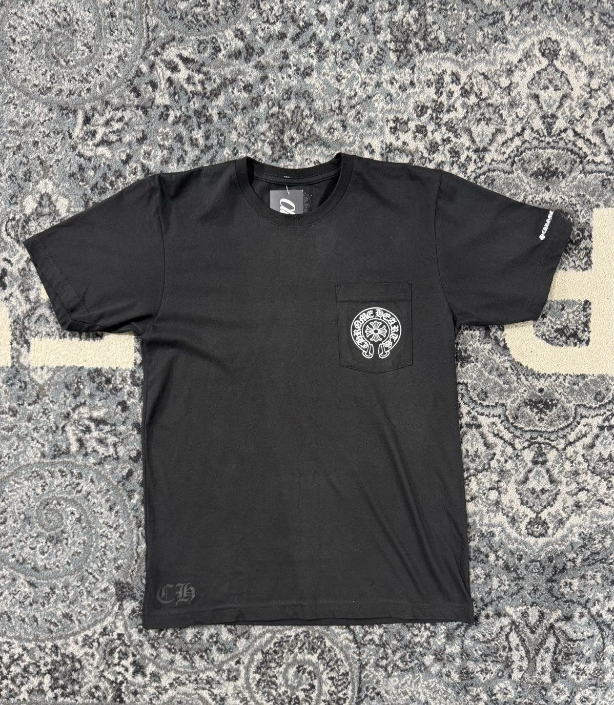 ウェア Chrome Hearts Horse Shoe Logo Pocket 新作人気カラーのCHROME HEARTS HORSESHOE FULL ZIP HOODIE BLACK/PINK