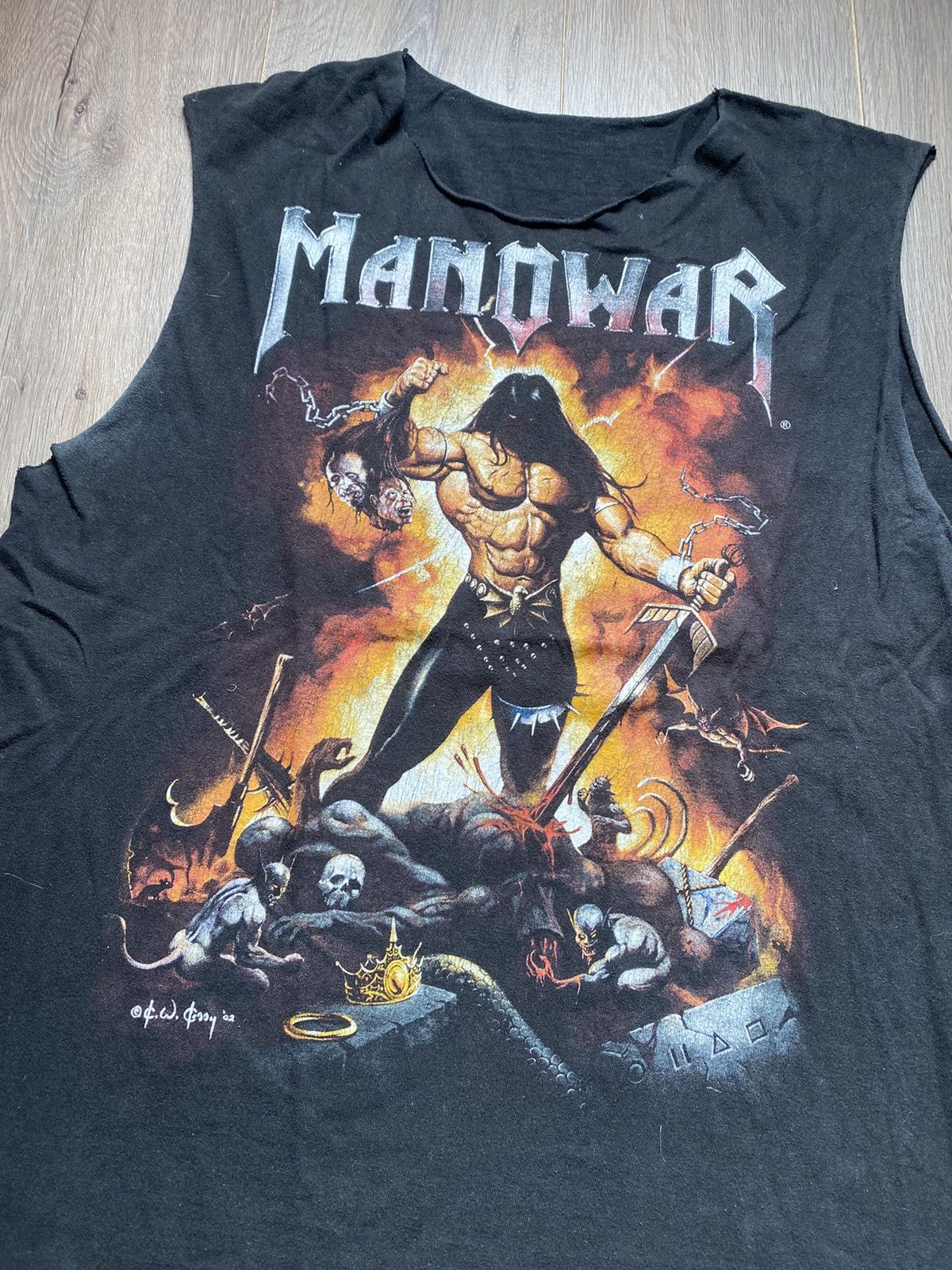 Band Tees × Vintage Vintage 2002 Manowar Tour T Shirt Warriors Of The World Size US L / EU 52-54 / 3 - 2 Thumbnail