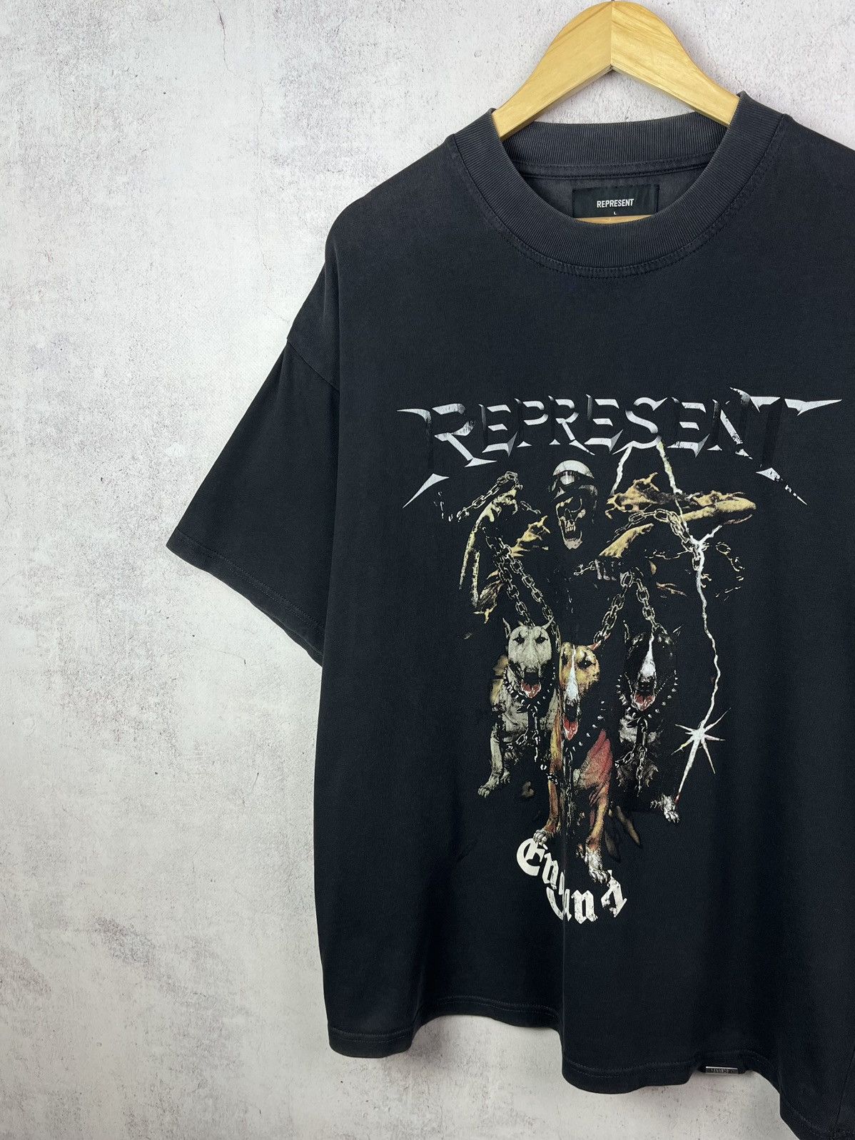 Represent Clo. Represent Clo. England Dogs Reaper Oversized Fit T-Shirt Y2K Size US L / EU 52-54 / 3 - 2 Thumbnail