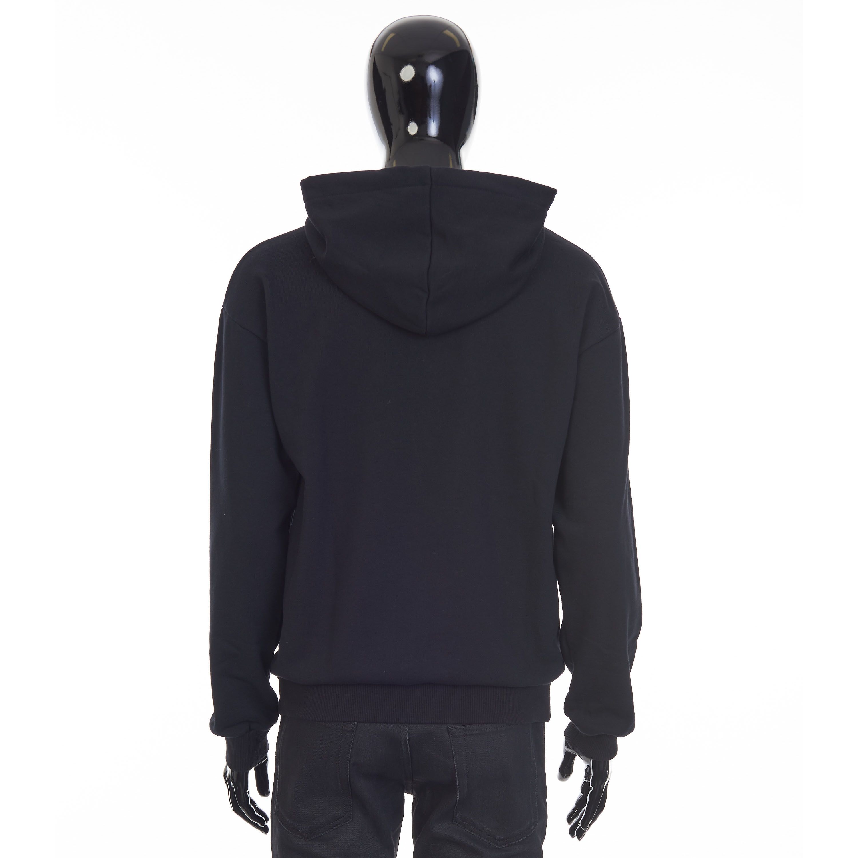 Celine Black Hoodie Sweatshirt - Flag Print, Rhinestone Embroidery Size US S / EU 44-46 / 1 - 5 Thumbnail