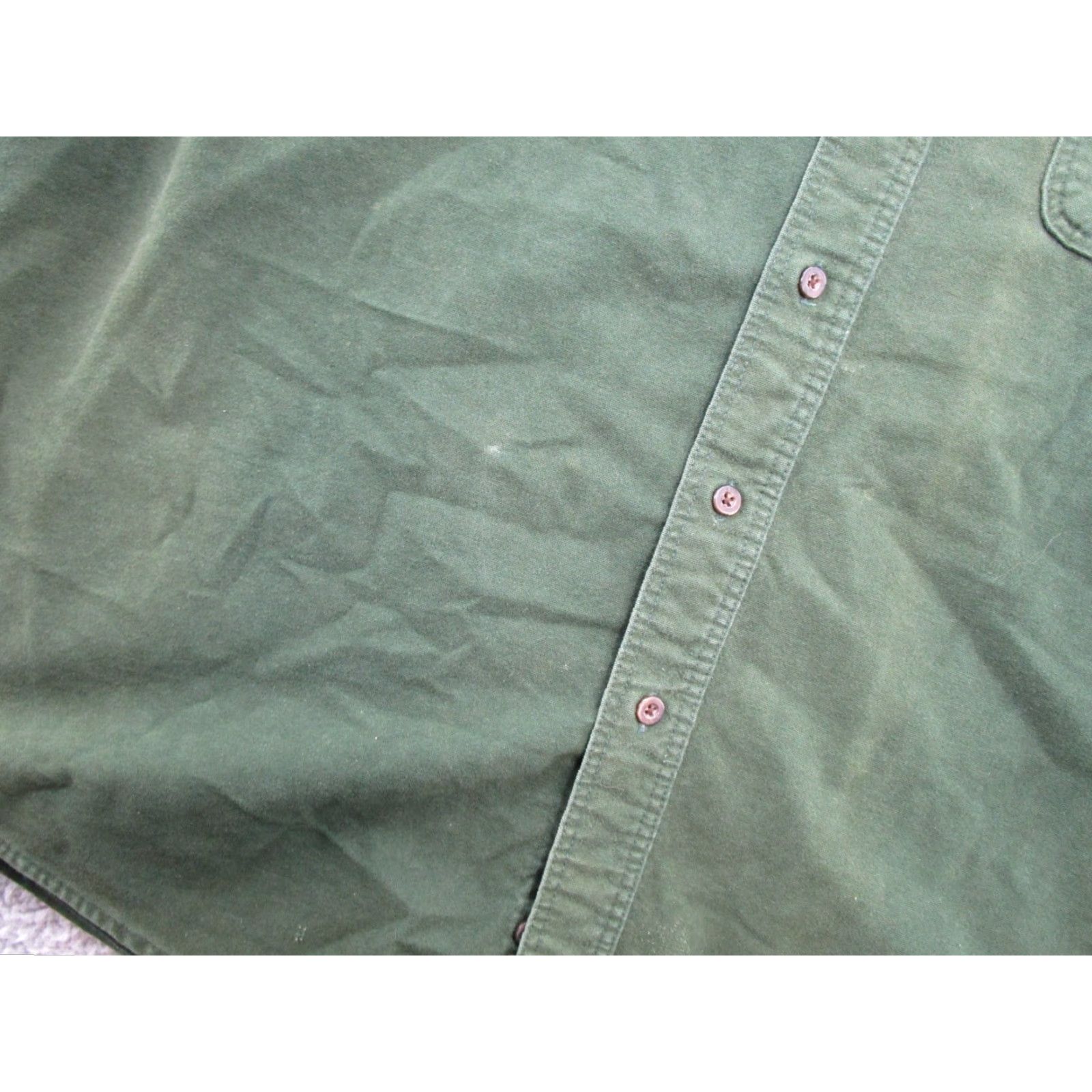 Eddie Bauer VINTAGE Eddie Bauer Button-Up Green Flannel Shirt Mens Size L Collared Long Sleeve Cotton Cotton Shirt Controls? (Wait) Size US L / EU 52-54 / 3 - 3 Thumbnail