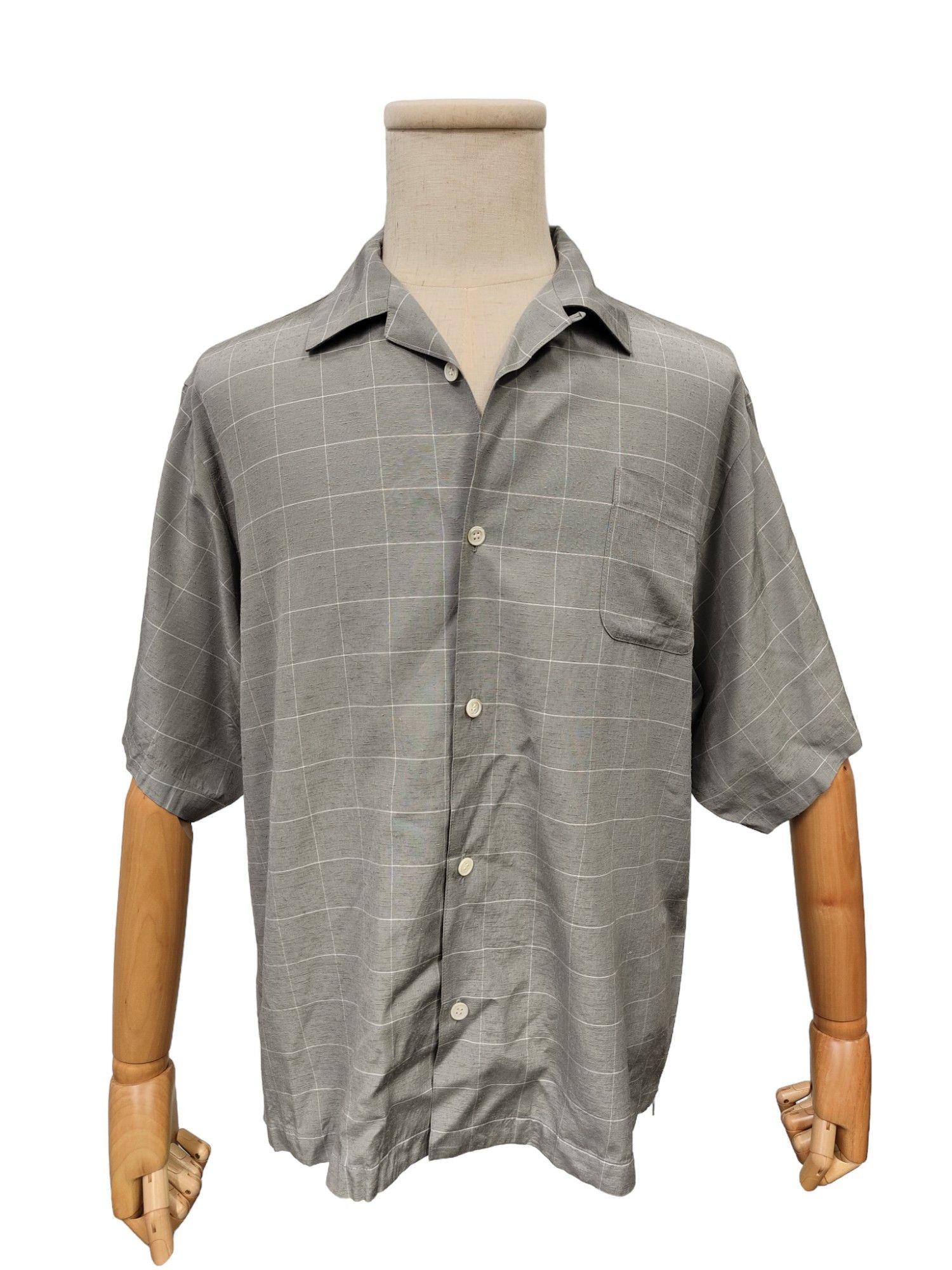 Undercover Undercover Light Grey Checkered Short Sleeved Shirt Size US L / EU 52-54 / 3 - 3 Thumbnail