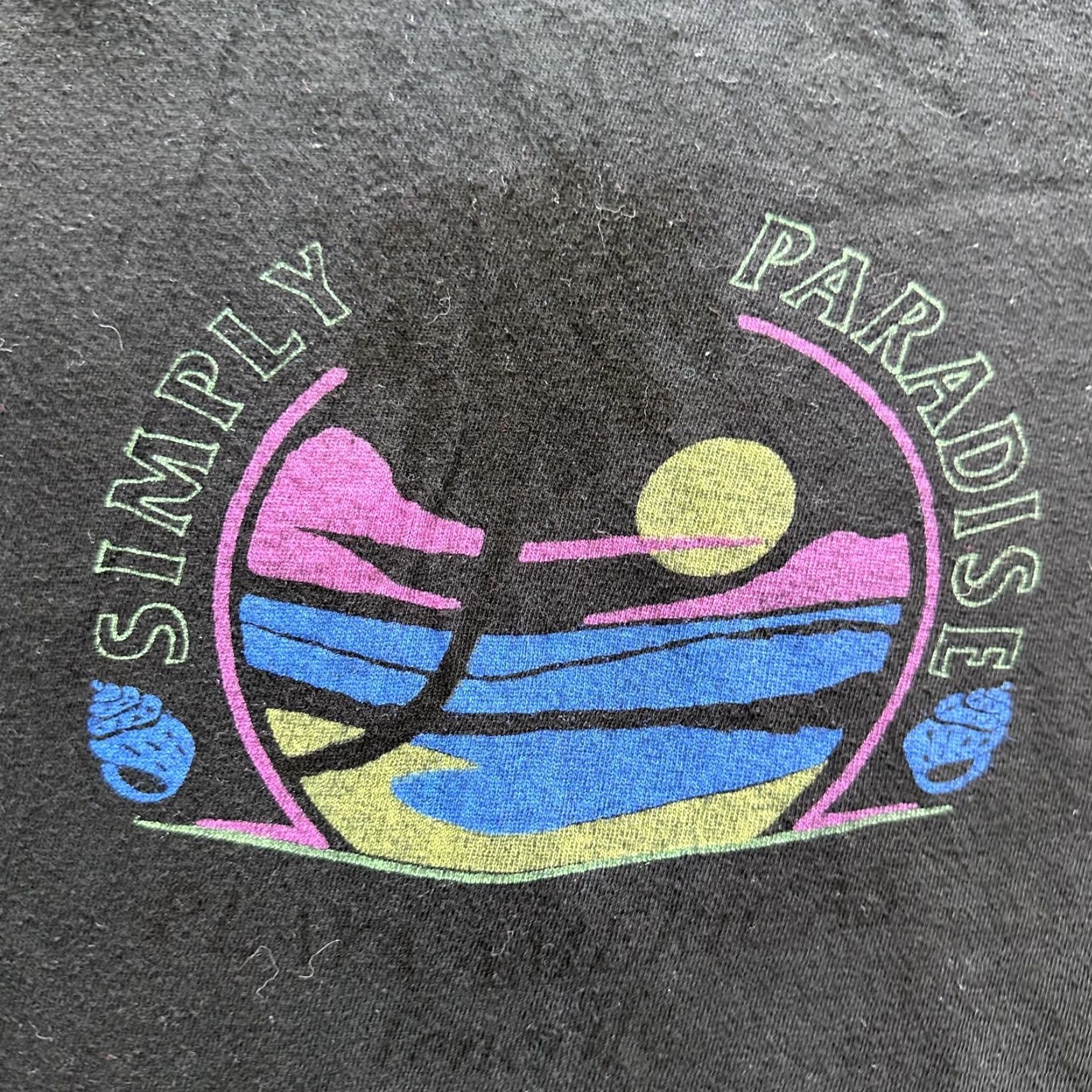 Paradise Simply Paradise Shirt Mens Medium Black Graphic Sunset Beach Casual T-Shirt Tee Size US M / EU 48-50 / 2 - 2 Thumbnail