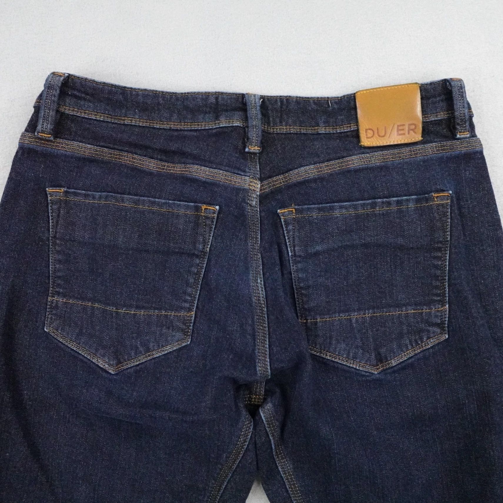 DUER DUER Jeans Mens 34x30 Blue Denim Slim Straight Stretch Dark Wash 5 Pocket Pants Size US 34 / EU 50 - 5 Thumbnail