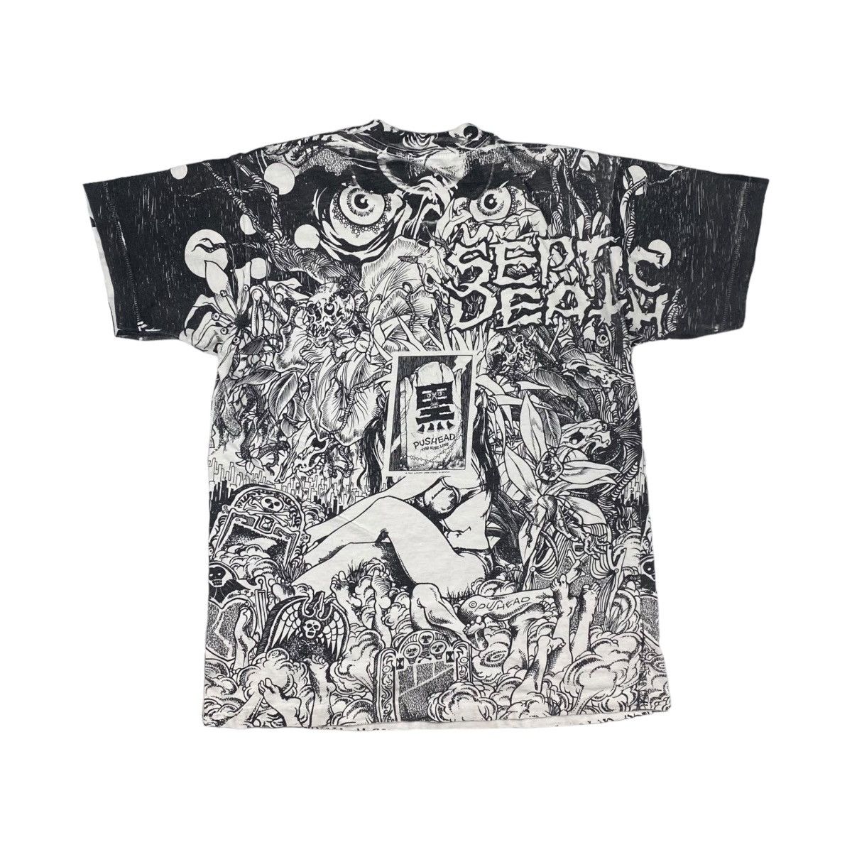 Band Tees Septic death - Pushead Kuroline ovp 1990 vtg shirt Size US XL / EU 56 / 4 - 2 Thumbnail