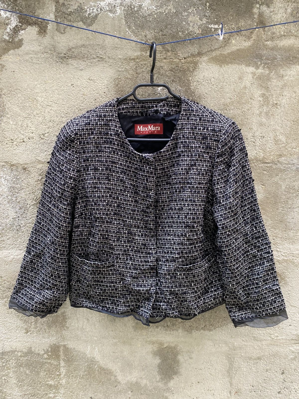 Max Mara Max Mara Studio braided gray Blazer Luxury style Size M / US 6-8 / IT 42-44 - 1 Thumbnail