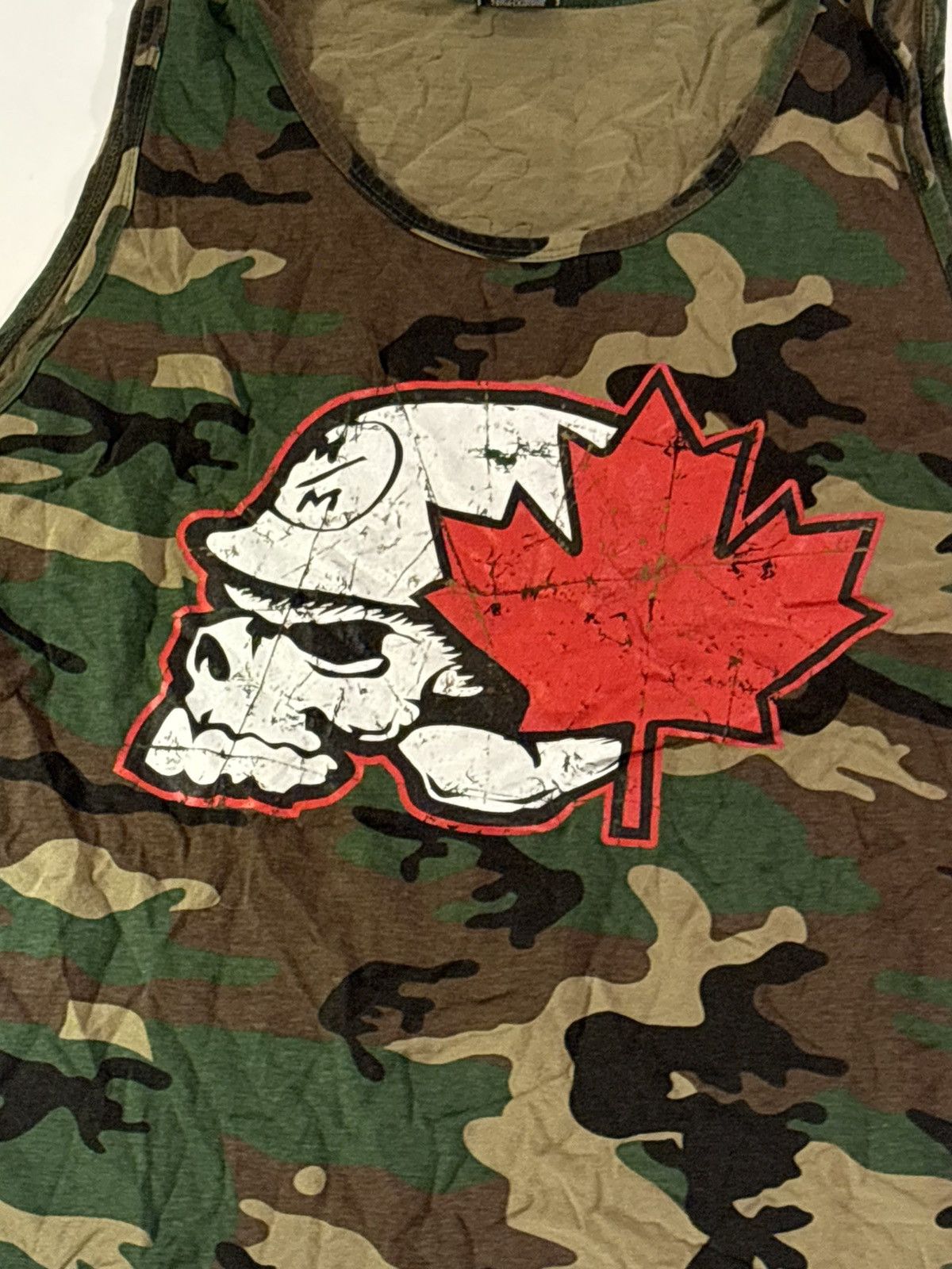 Metal Mulisha Y2K Metal Mulisha Helmet Skull Canada Leaf Camo Tank Top Size US L / EU 52-54 / 3 - 2 Thumbnail
