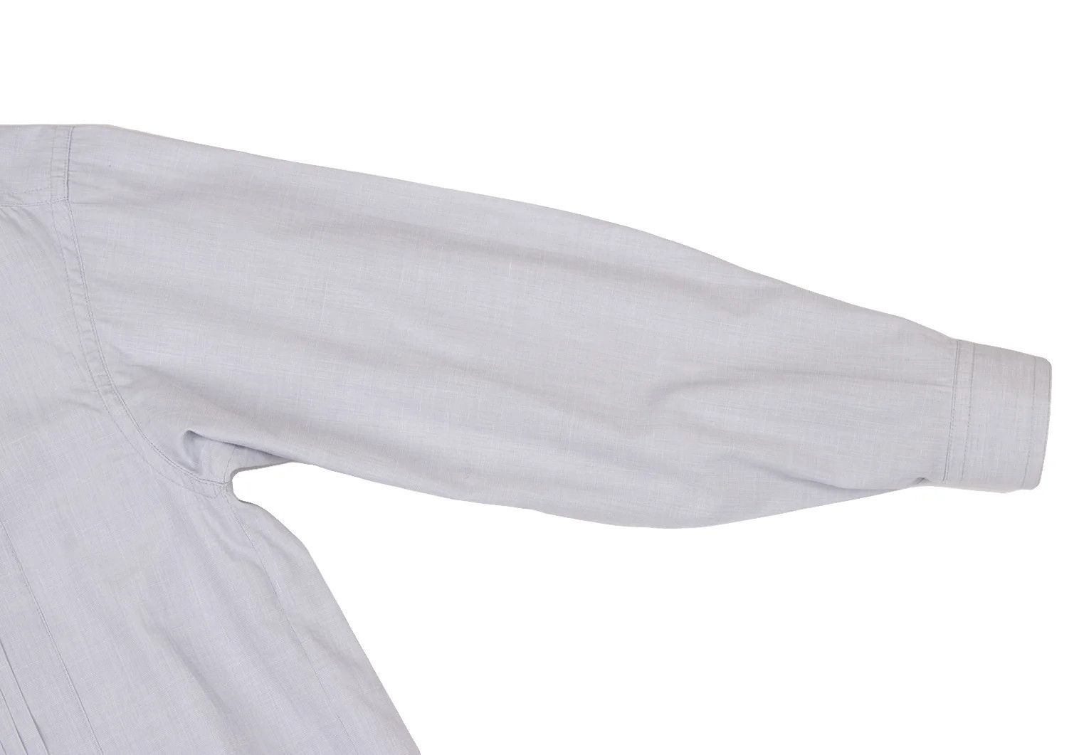 Issey Miyake Front Pleats Band Collar Shirt in Light Blue Size S Size US S / EU 44-46 / 1 - 8 Thumbnail