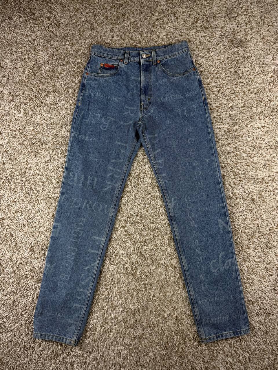 Martine Rose Martine Rose Printed Names Straight Leg Denim Jeans Size US 29 - 1 Thumbnail