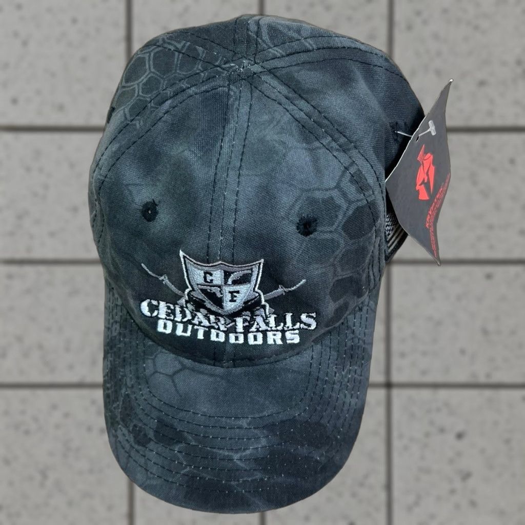 Vintage Kryptek Hat Black Gray Adjustable Strap Cap NWT Flag Patch Kryptek Baseball Cap Men One Size Black Gray Adjustable NWT Flag Patch Size ONE SIZE - 1 Thumbnail
