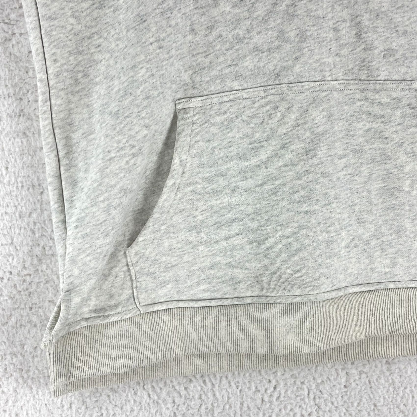 Skin Kin Pullover Sweatshirt Unisex Adults M Gray Heathered 100% Cotton Sleeveless Hooded Lined Pockets Casual Modern Knit Winter Spring Summer Fall Size M / US 6-8 / IT 42-44 - 7 Thumbnail